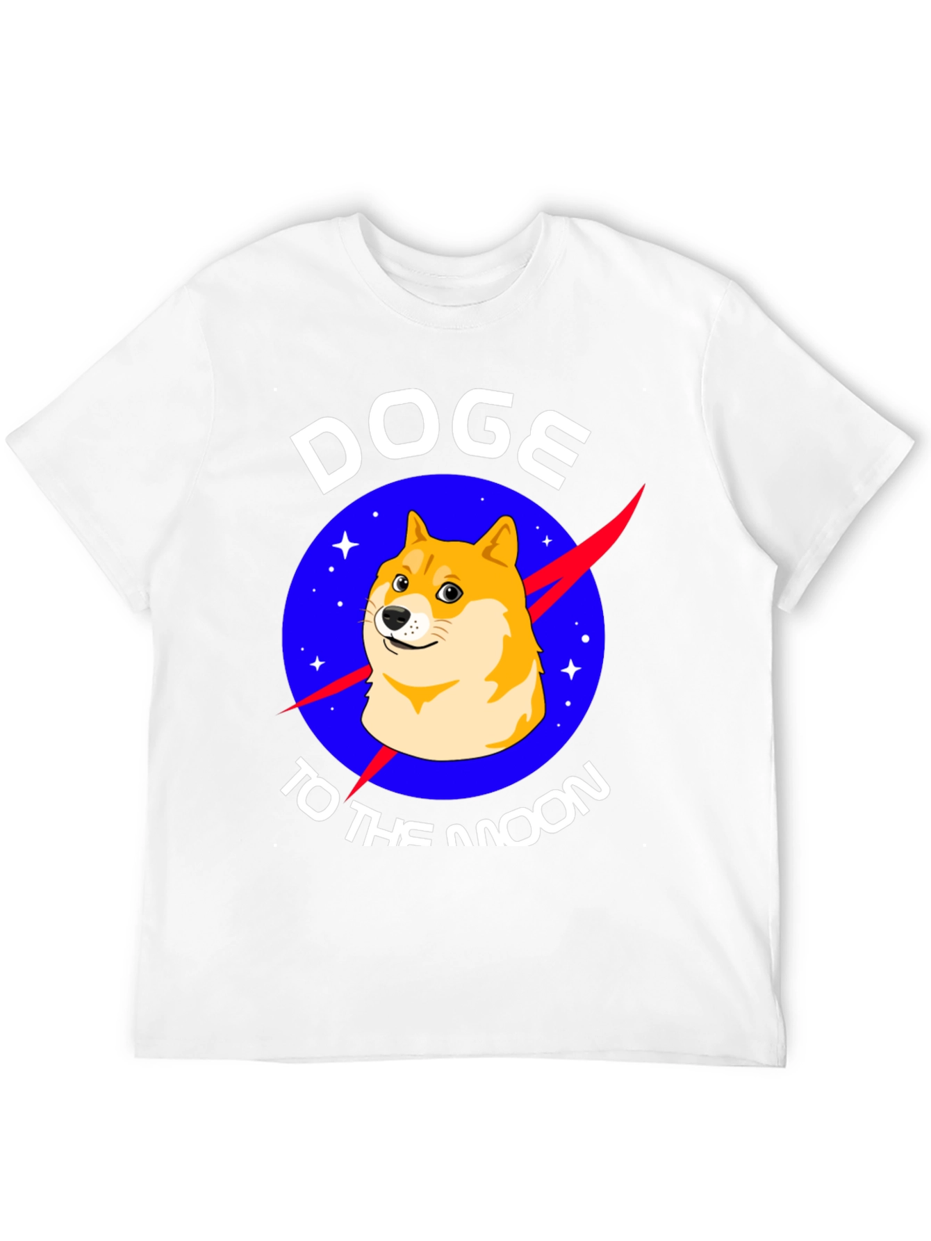 Doge To The Moon Black T-Shirt