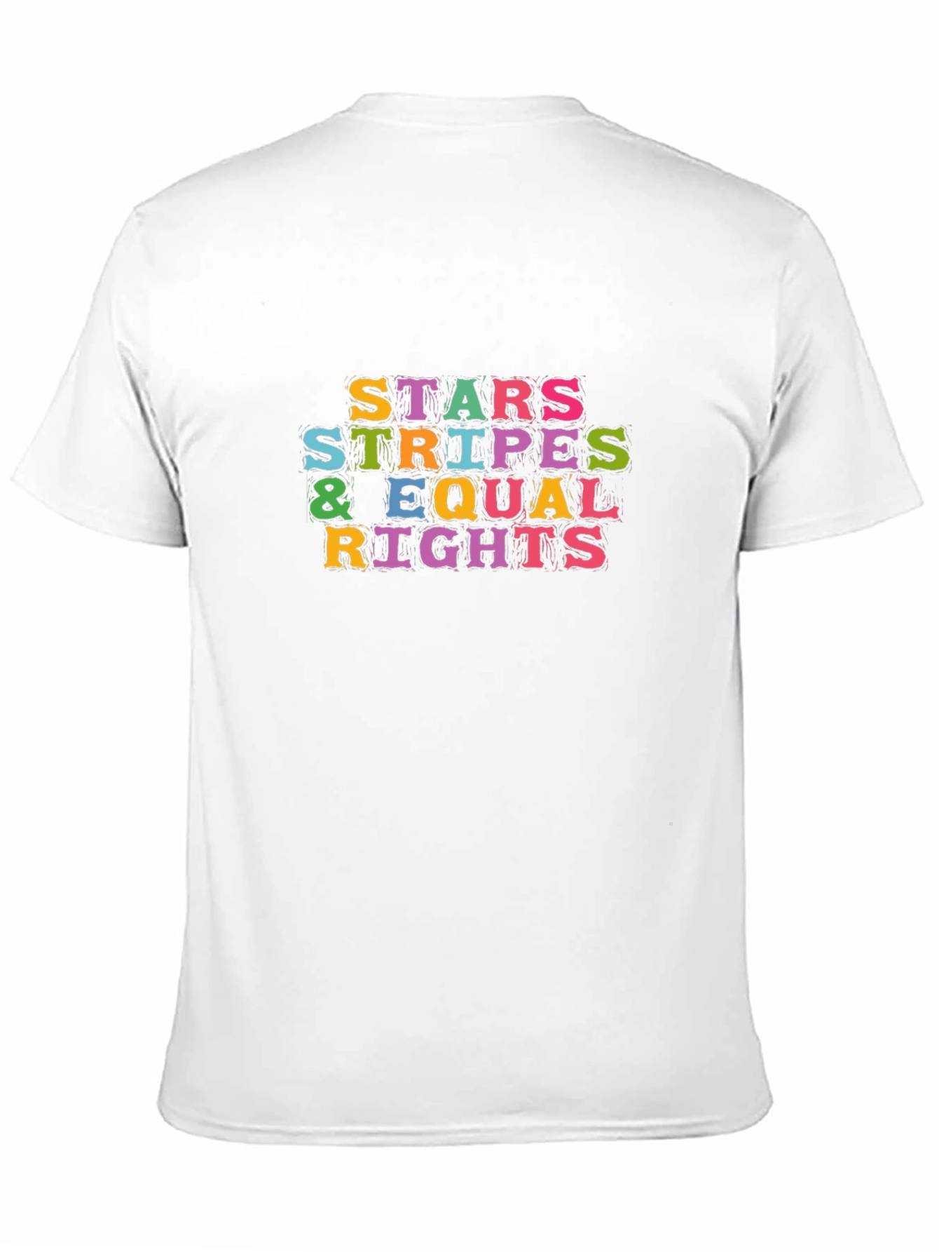 Stars Stripes Equal Rights T-Shirt - Black