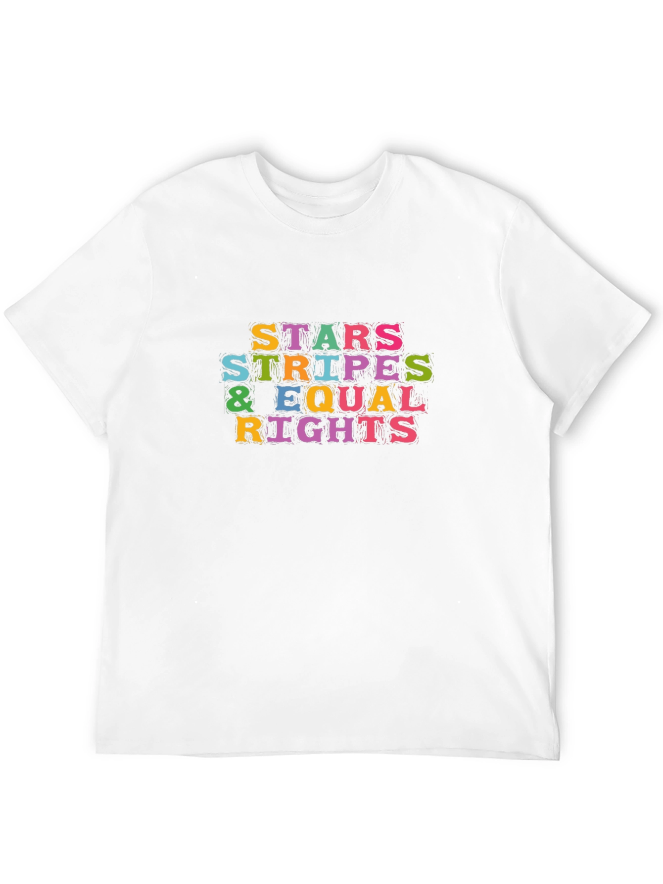 Stars Stripes Equal Rights T-Shirt - Black