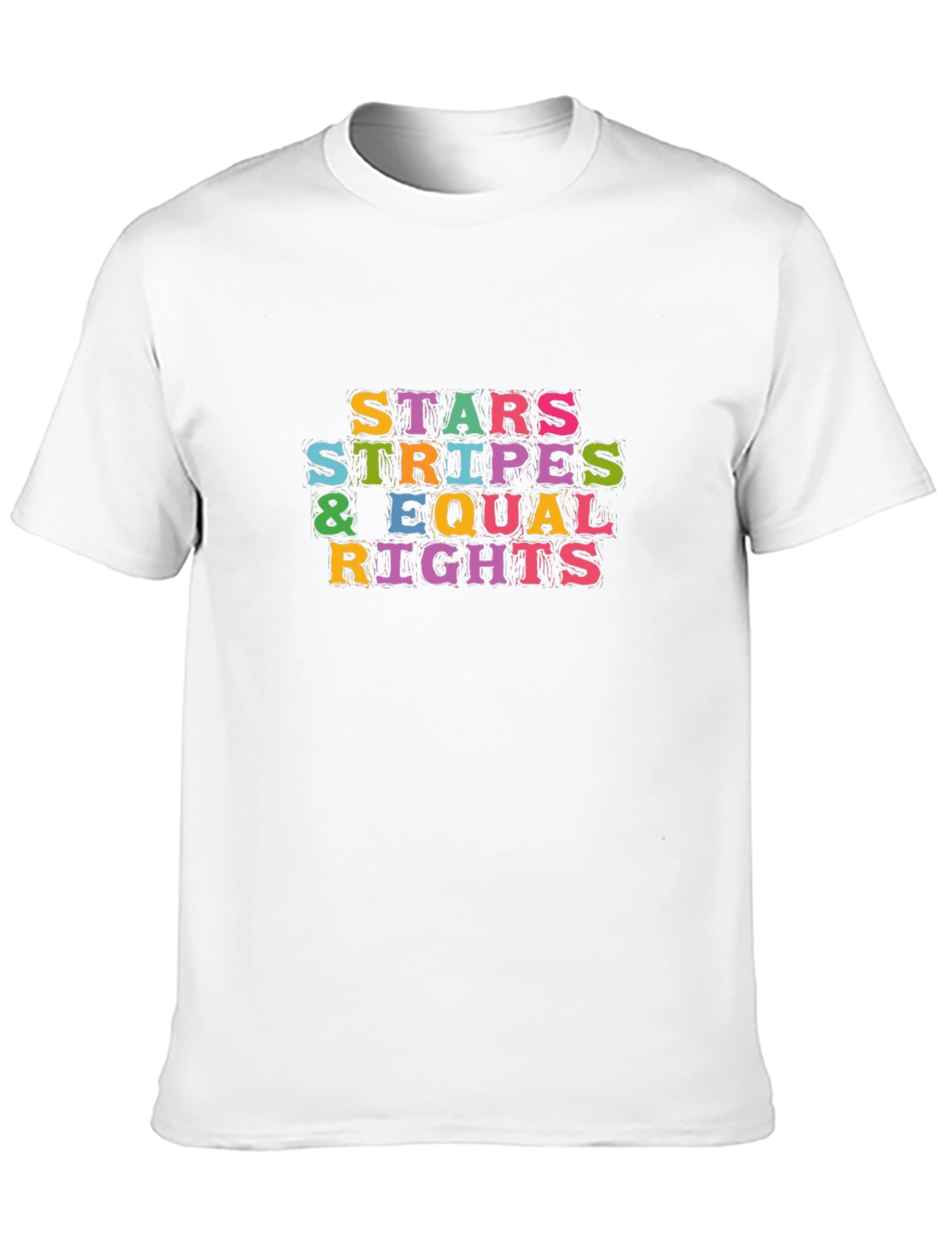 Stars Stripes Equal Rights T-Shirt - Black