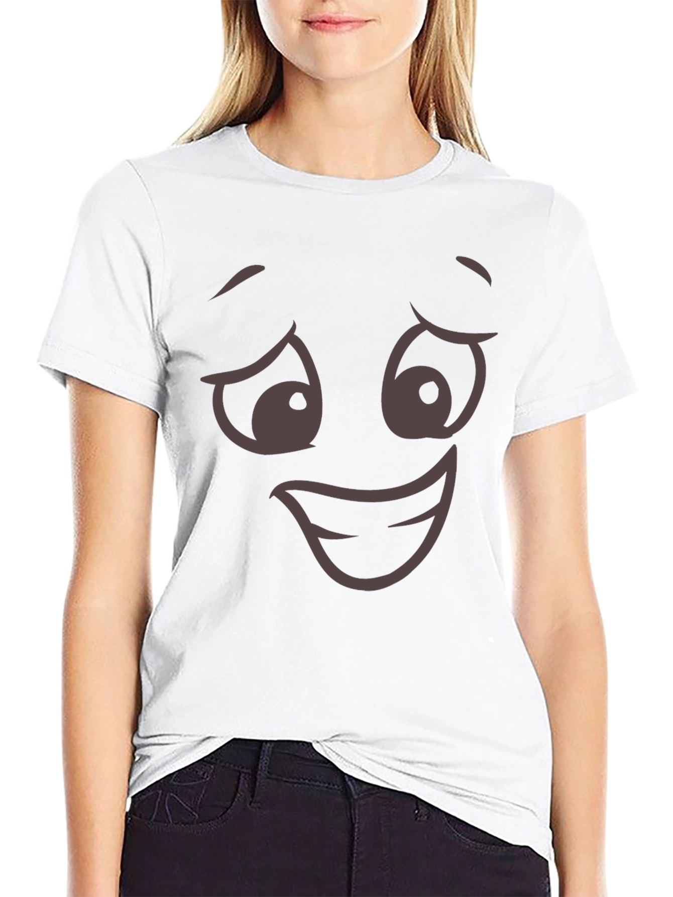 Funny Face Graphic Tee - Unisex Black T-Shirt