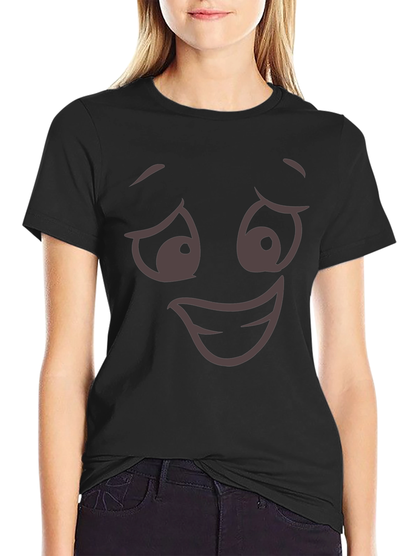 Funny Face Graphic Tee - Unisex Black T-Shirt