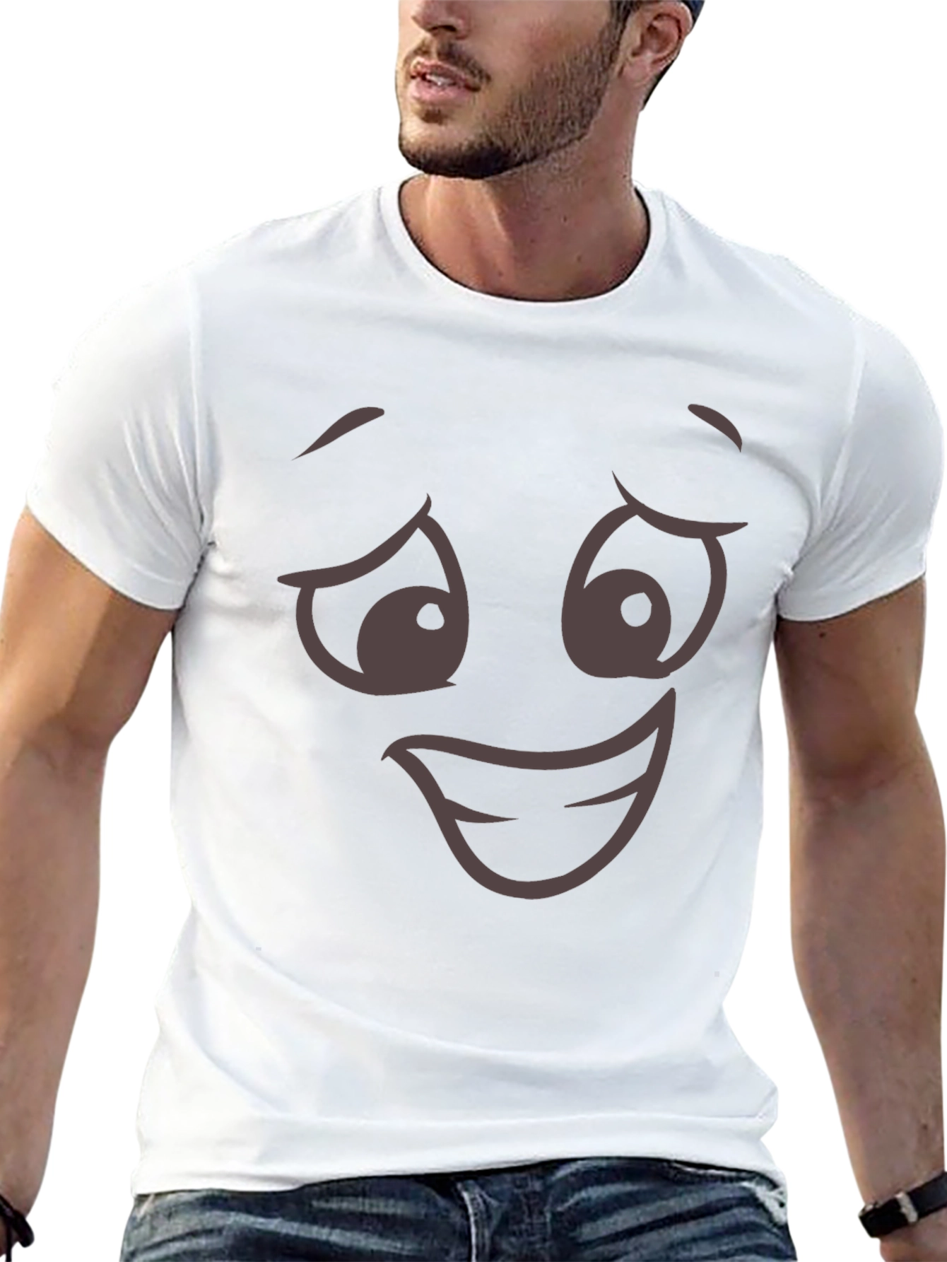 Funny Face Graphic Tee - Unisex Black T-Shirt
