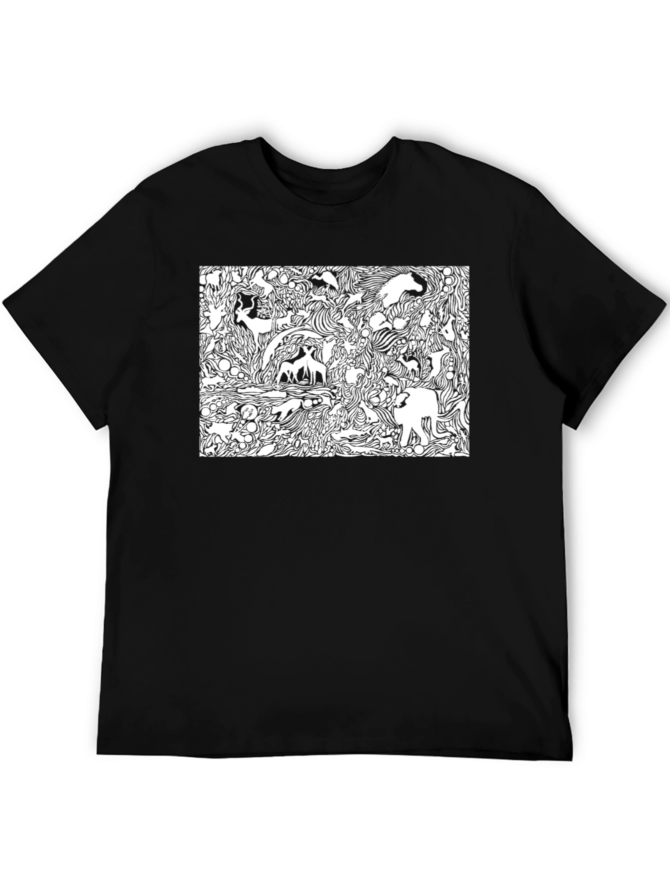 Abstract Animals Graphic T-Shirt