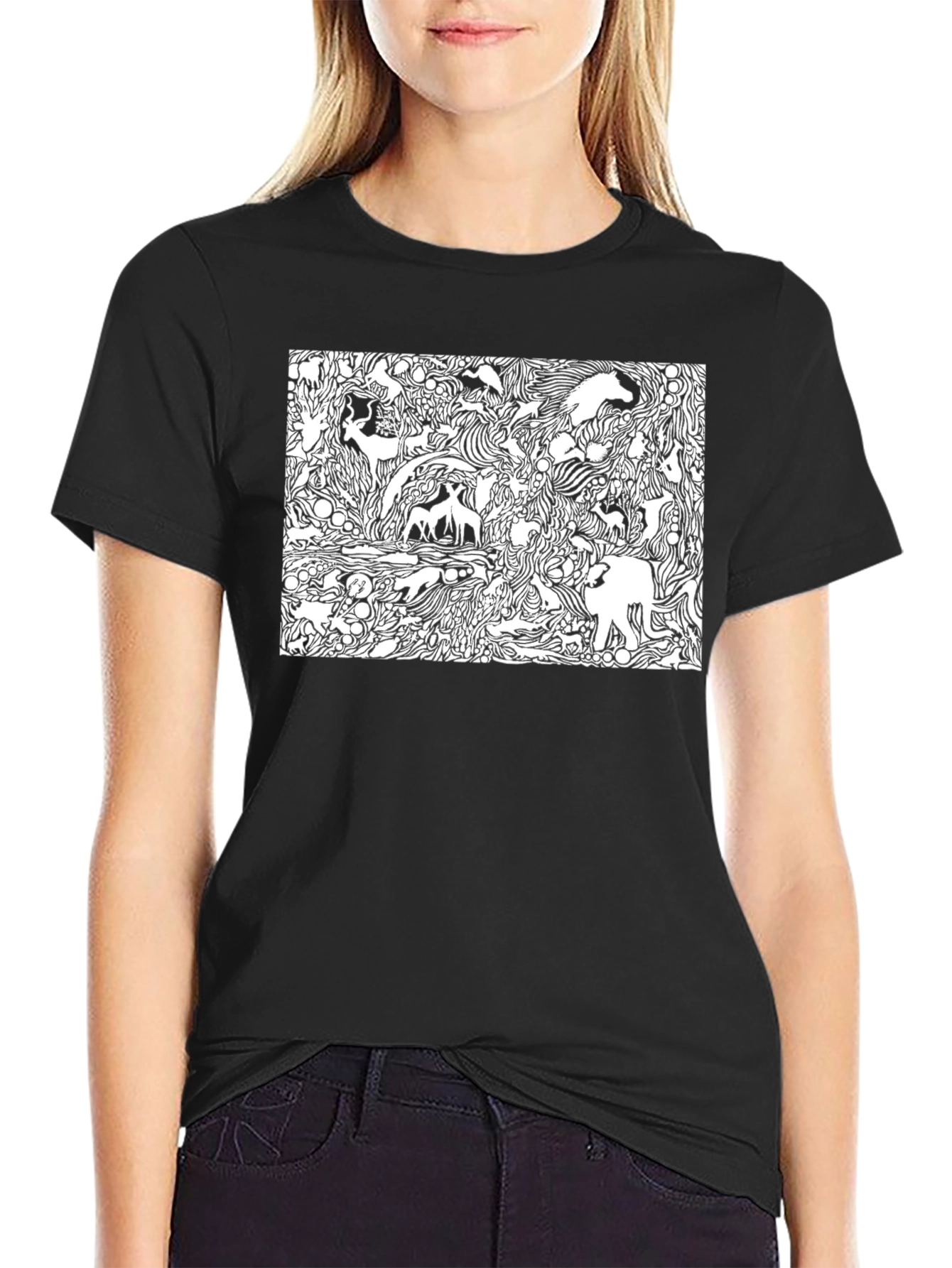 Abstract Animals Graphic T-Shirt