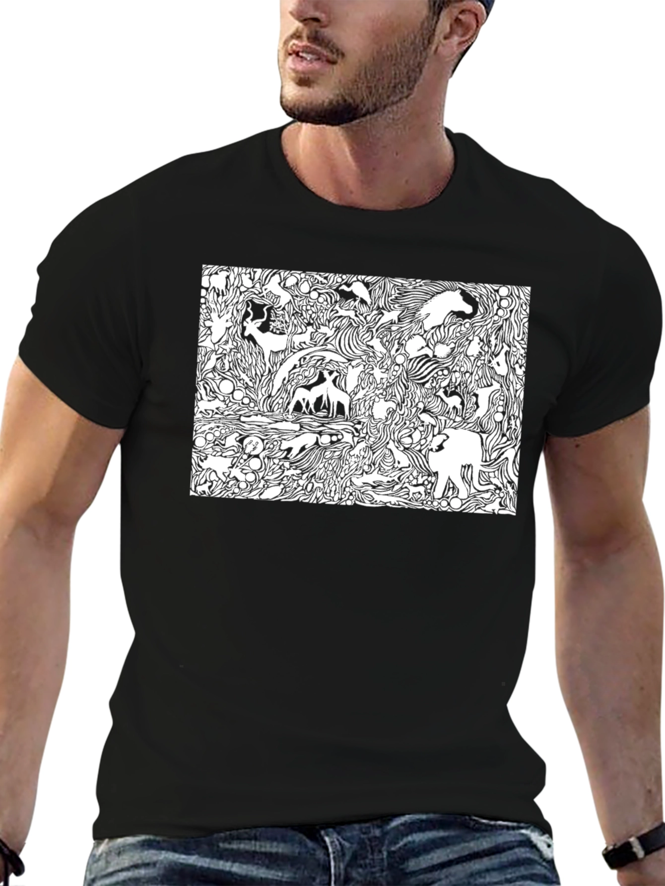 Abstract Animals Graphic T-Shirt