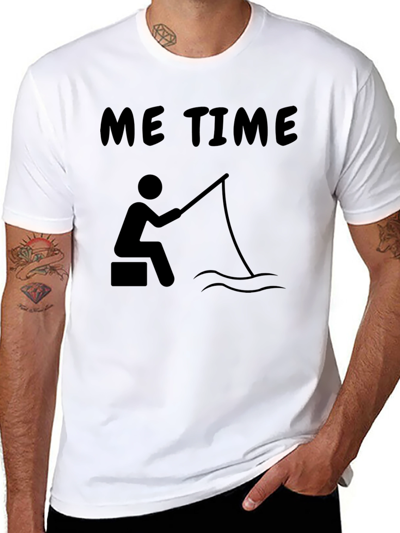 Me Time Fishing Graphic Tee - Relaxed Comfort