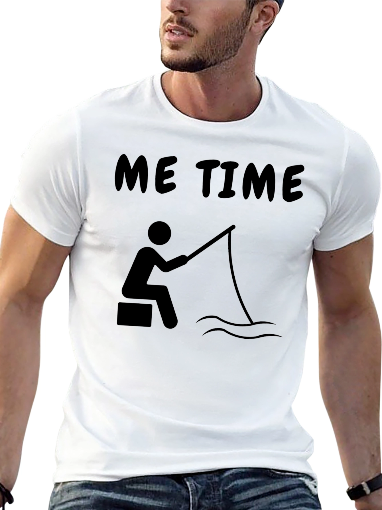 Me Time Fishing Graphic Tee - Relaxed Comfort
