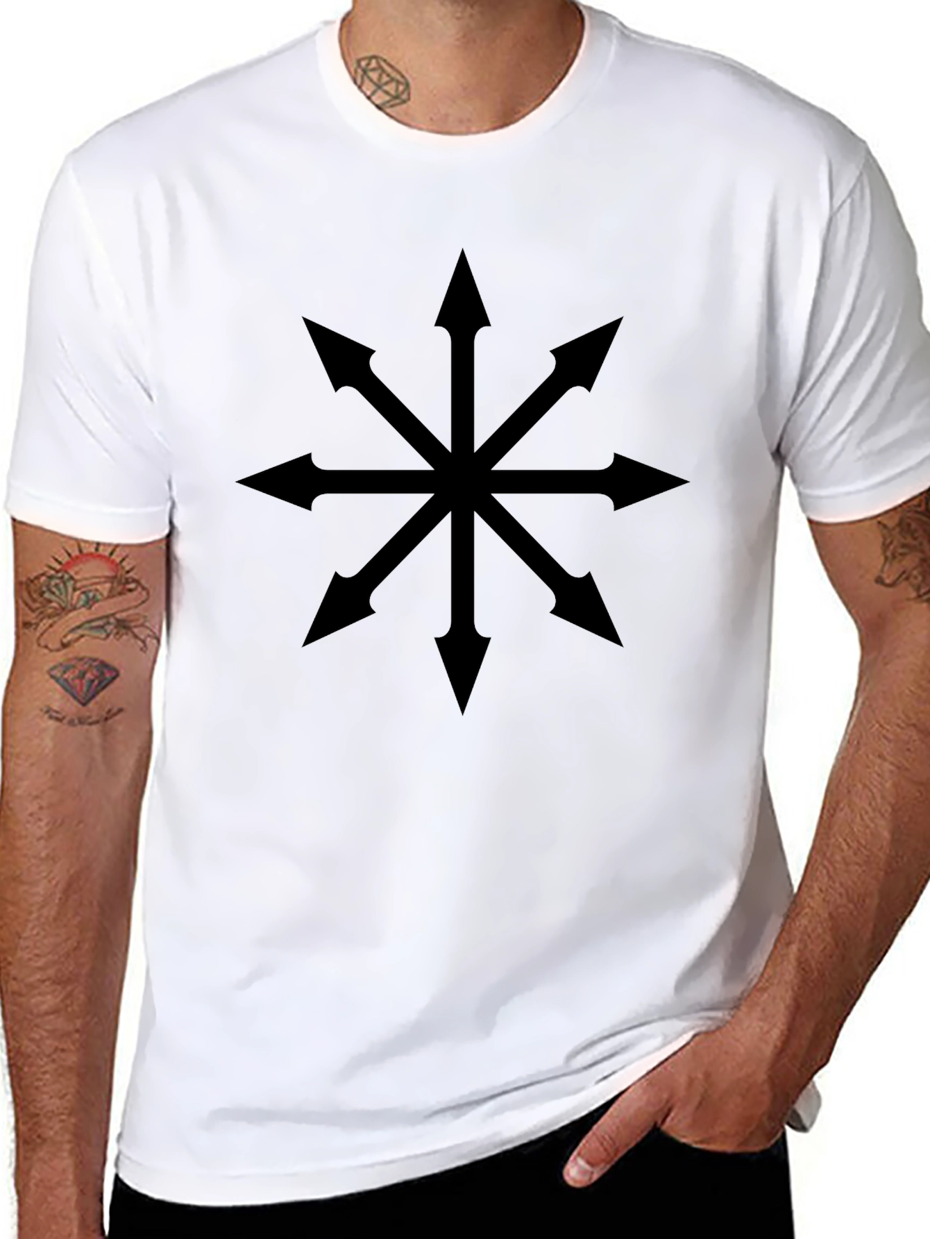 Chaos Star T-Shirt - Black Cotton Blend