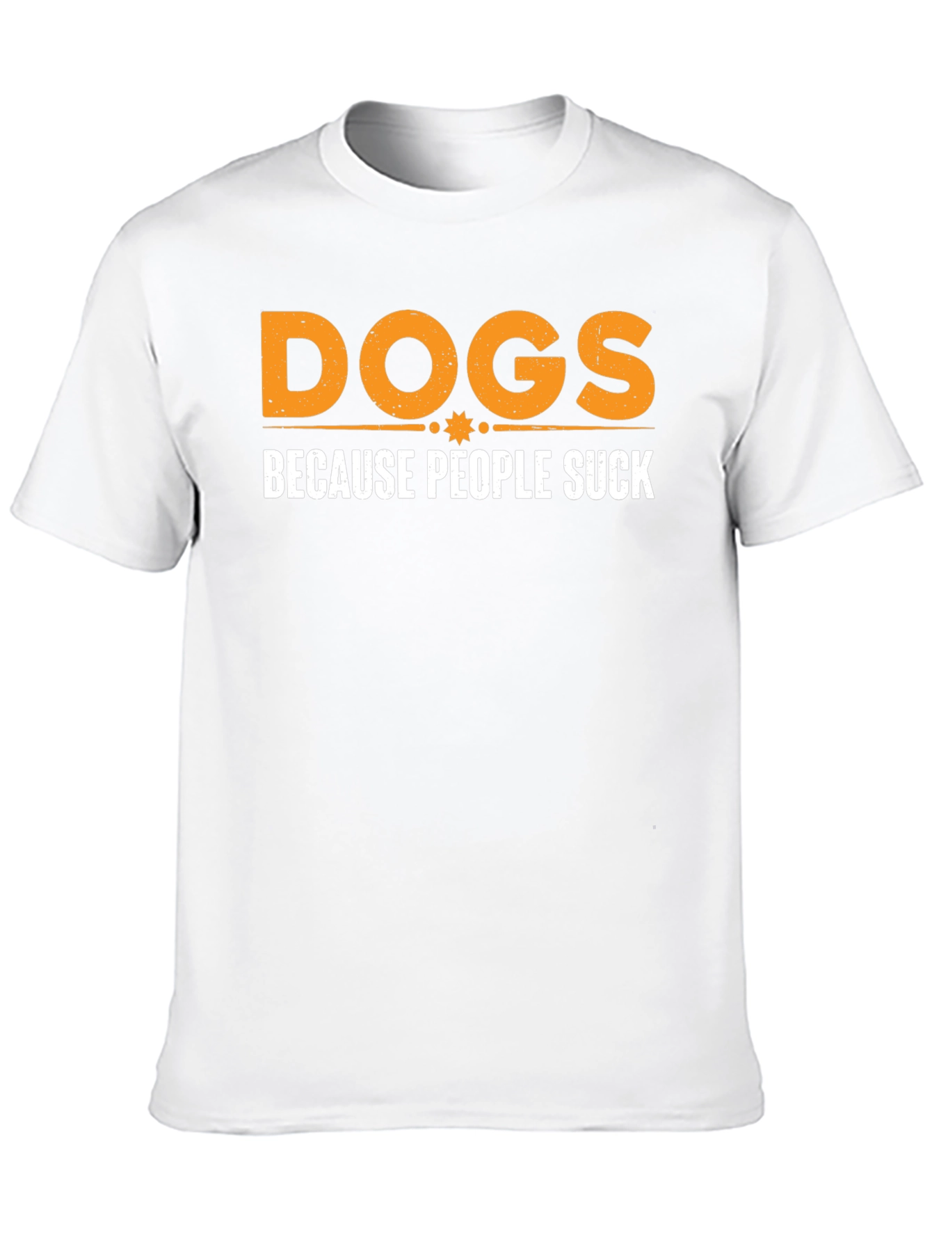 Dogs Because People Suck Black Graphic T-Shirt