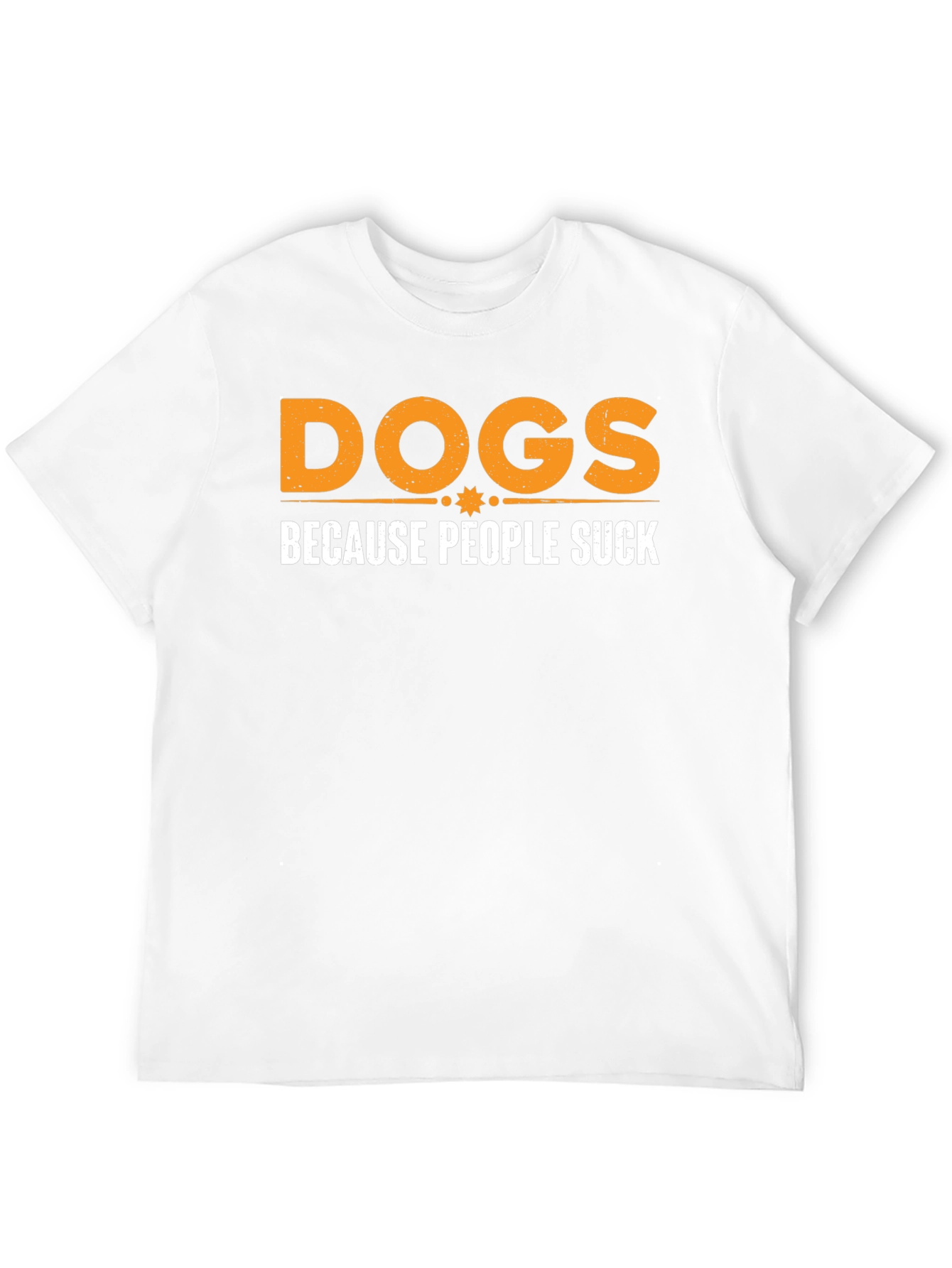 Dogs Because People Suck Black Graphic T-Shirt