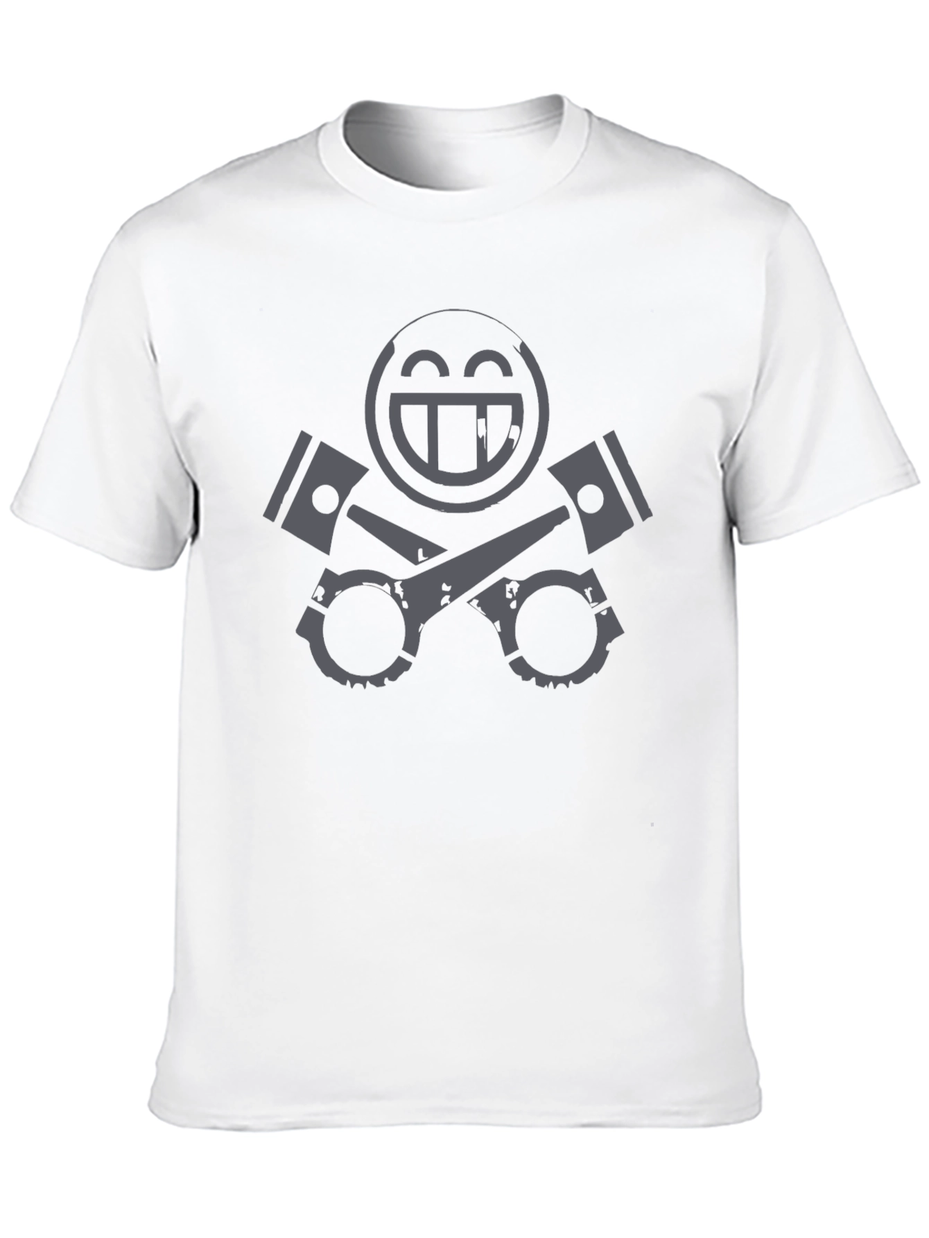 Edgy Graphic Tee: Smile Pistons