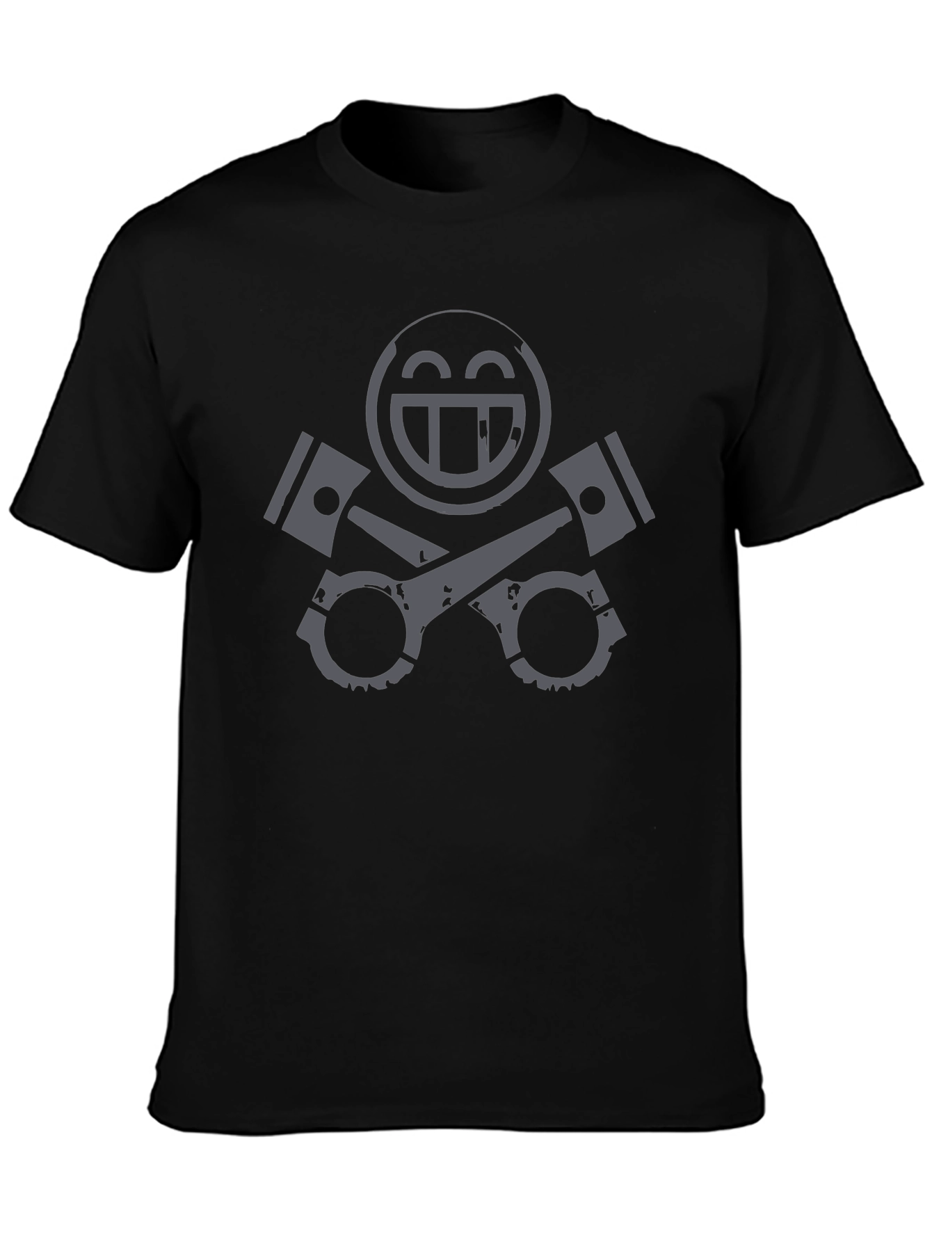 Edgy Graphic Tee: Smile Pistons