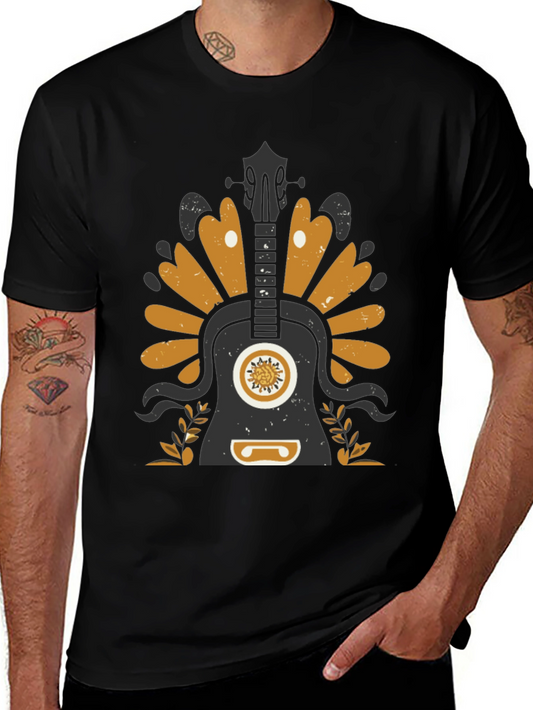 Guitar Graphic T-Shirt - Black