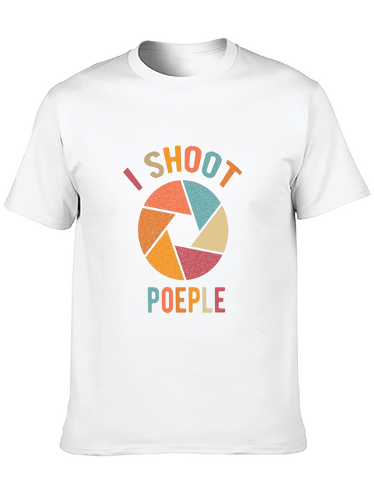 I Shoot Poeples Funny Photographer T-Shirt