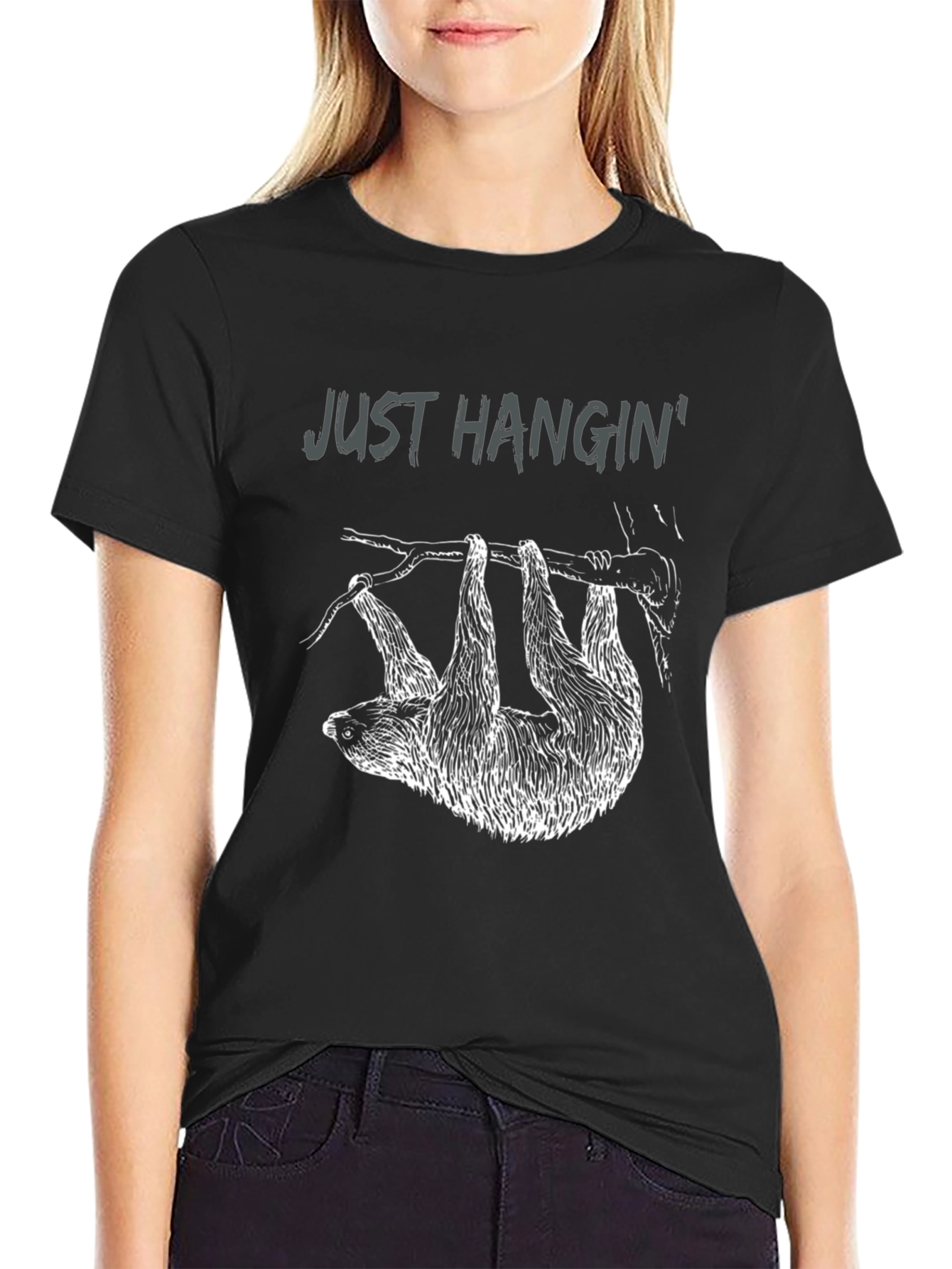 Just Hangin Sloth Graphic T-Shirt