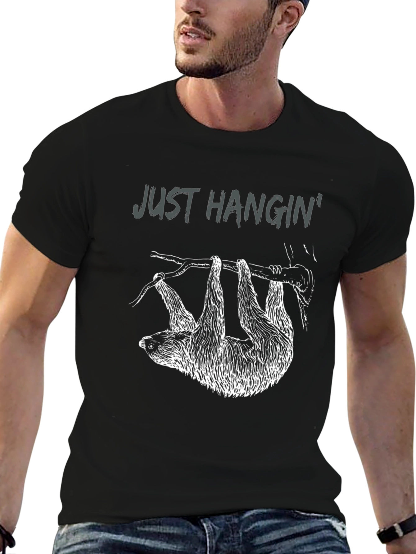 Just Hangin Sloth Graphic T-Shirt