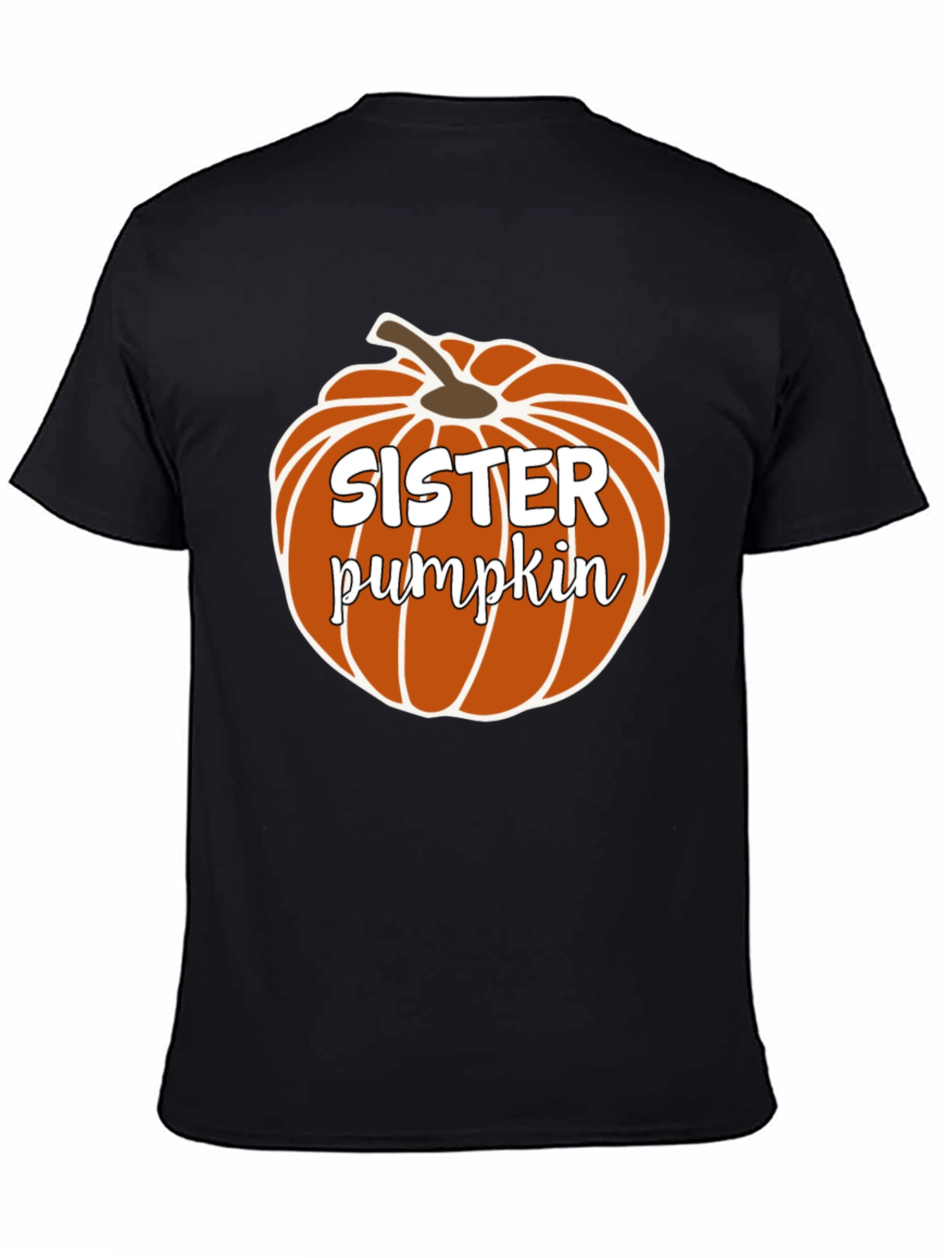 Sister Pumpkin Black Crewneck T-Shirt