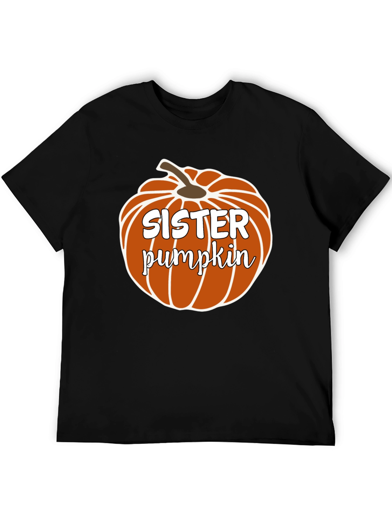 Sister Pumpkin Black Crewneck T-Shirt