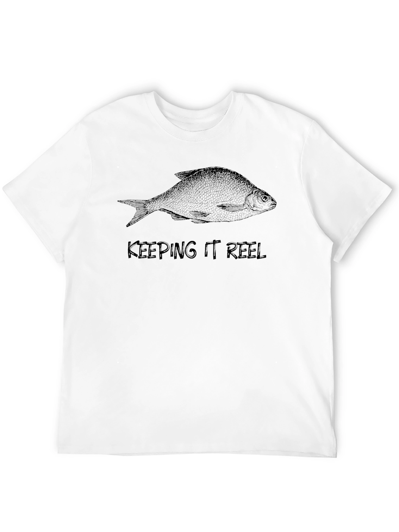 Keeping It Reel Fish Graphic Tee - Black