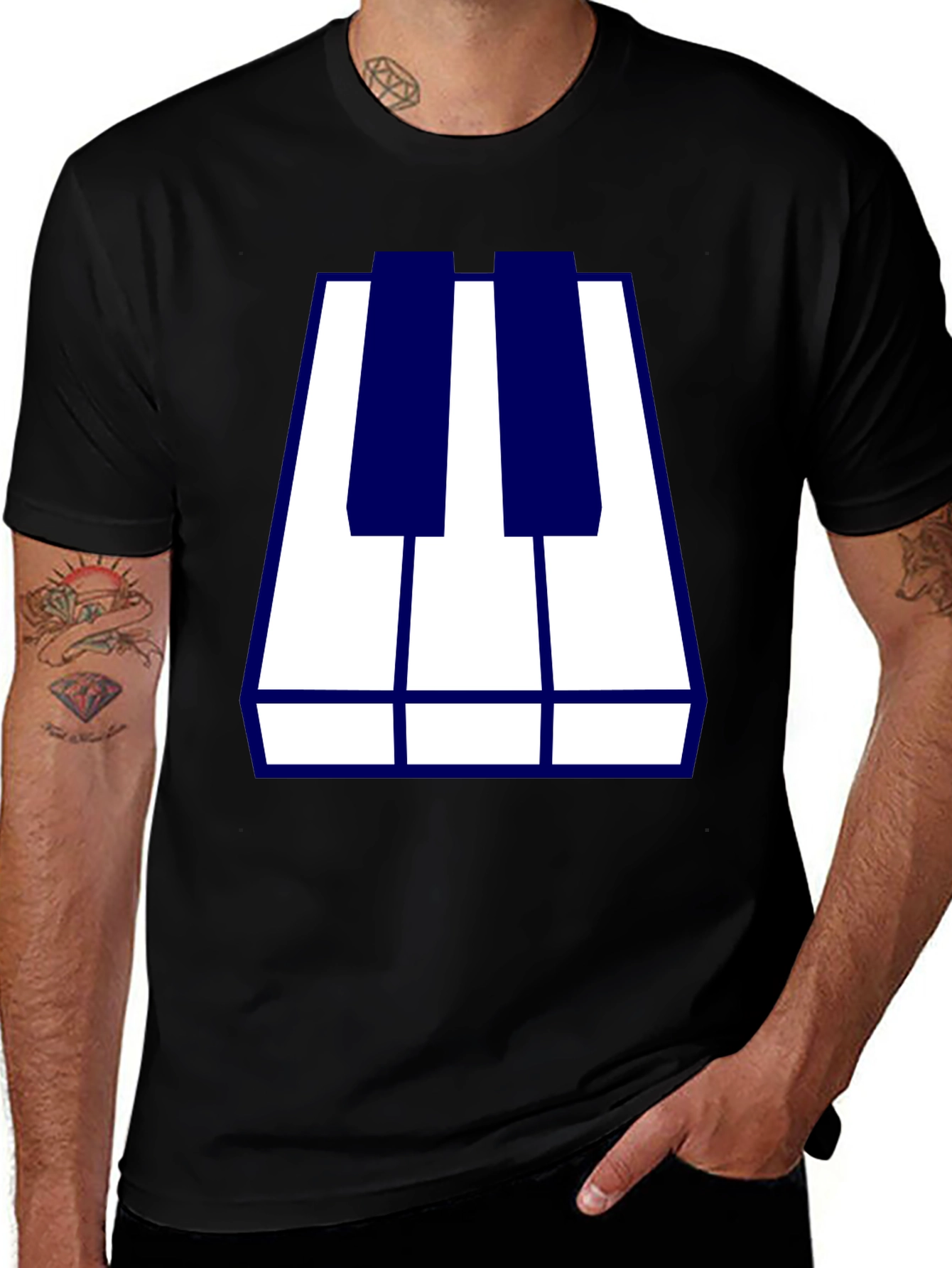 Piano Keys Graphic Tee - Cool Musician Shirt