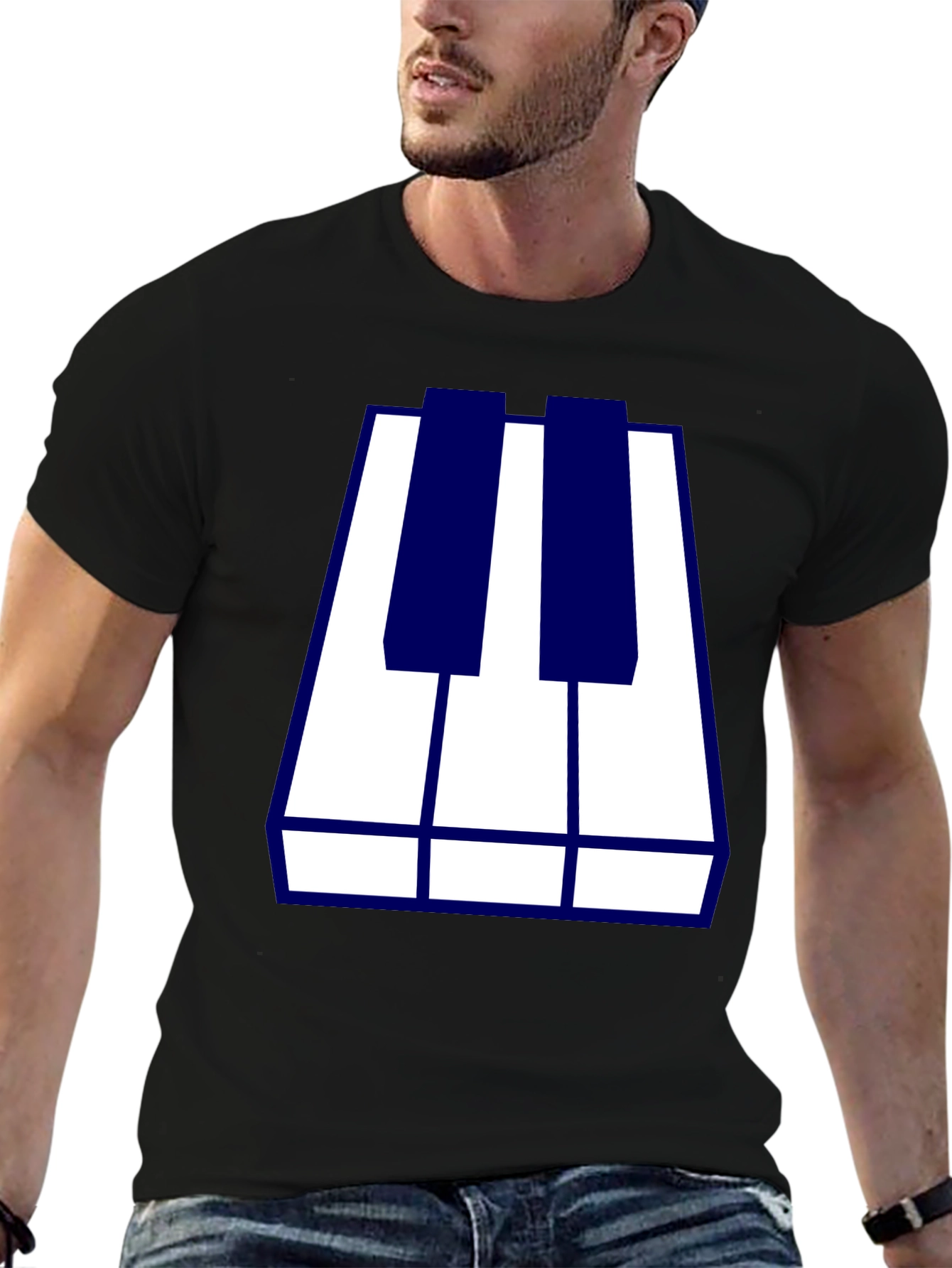 Piano Keys Graphic Tee - Cool Musician Shirt