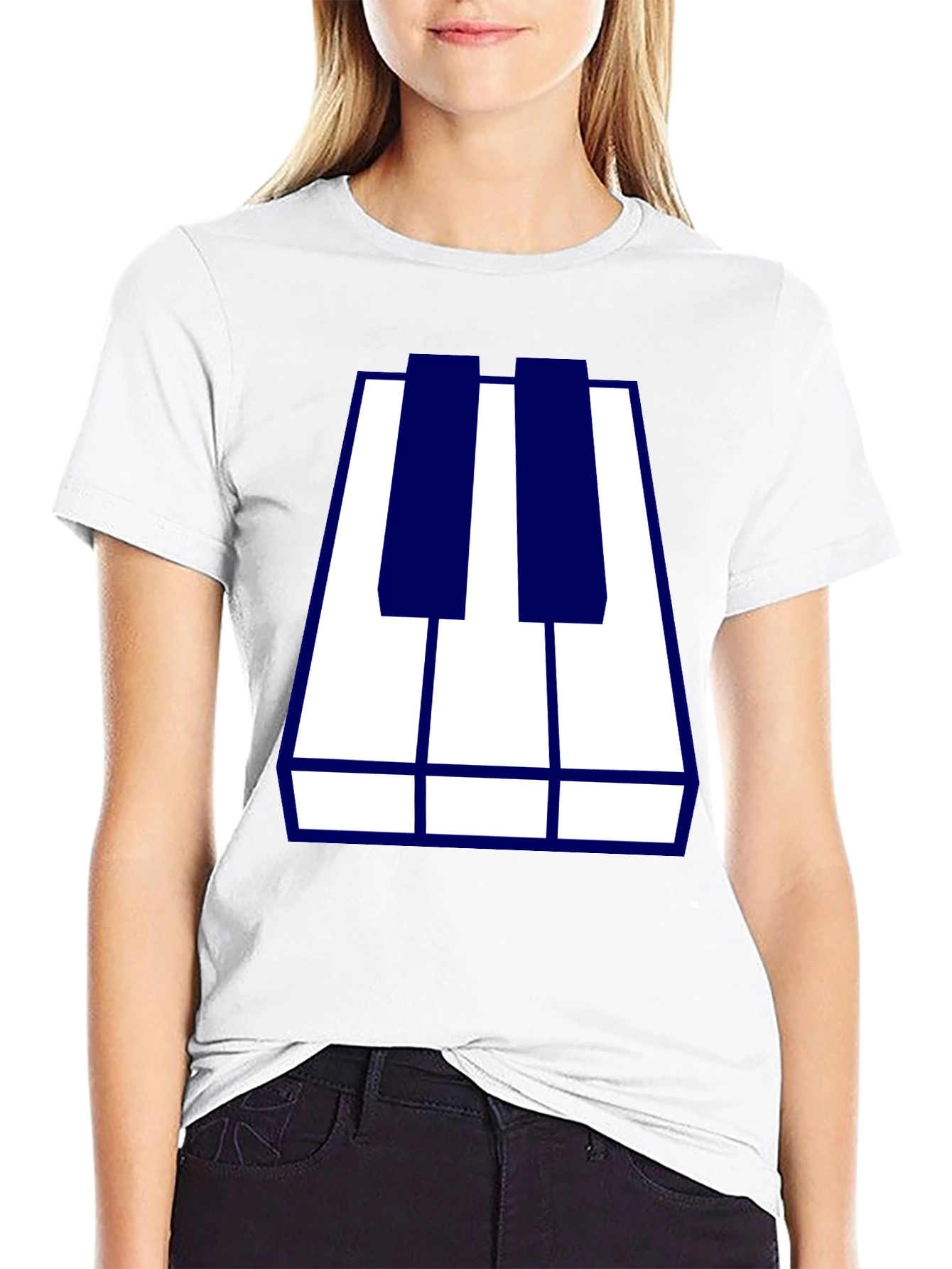 Piano Keys Graphic Tee - Cool Musician Shirt