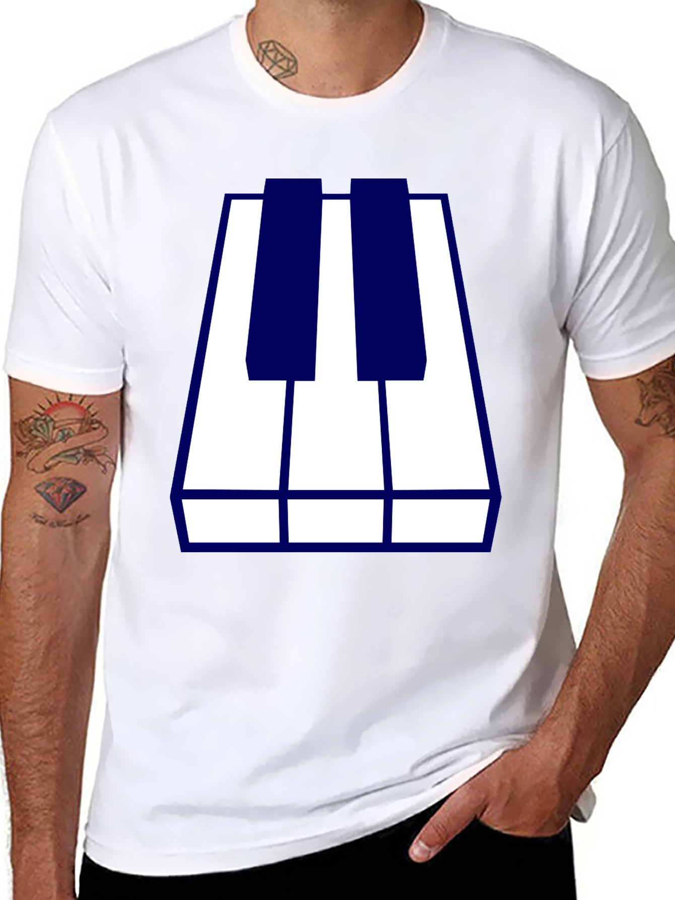 Piano Keys Graphic Tee - Cool Musician Shirt