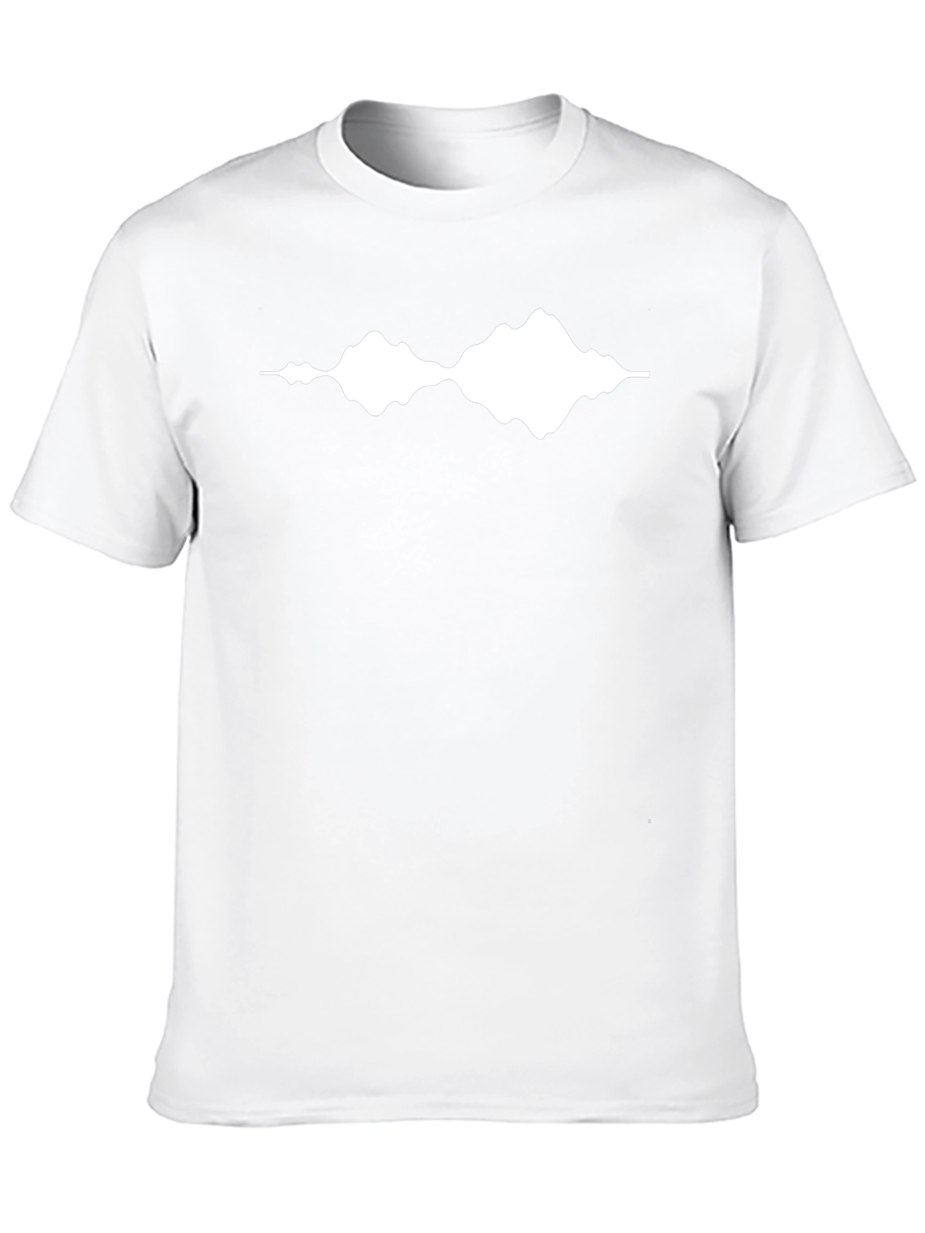 Black Tee with White Waveform Graphic