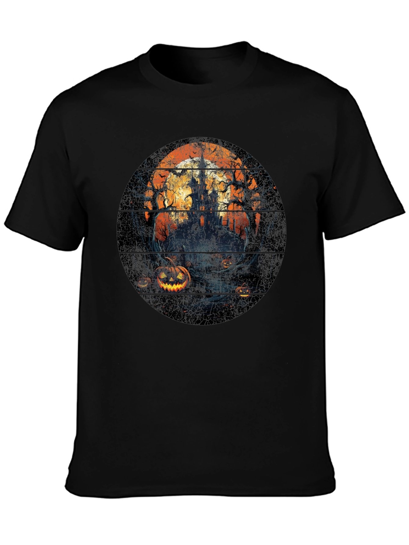 Halloween Castle T-Shirt - Spooky Season Style