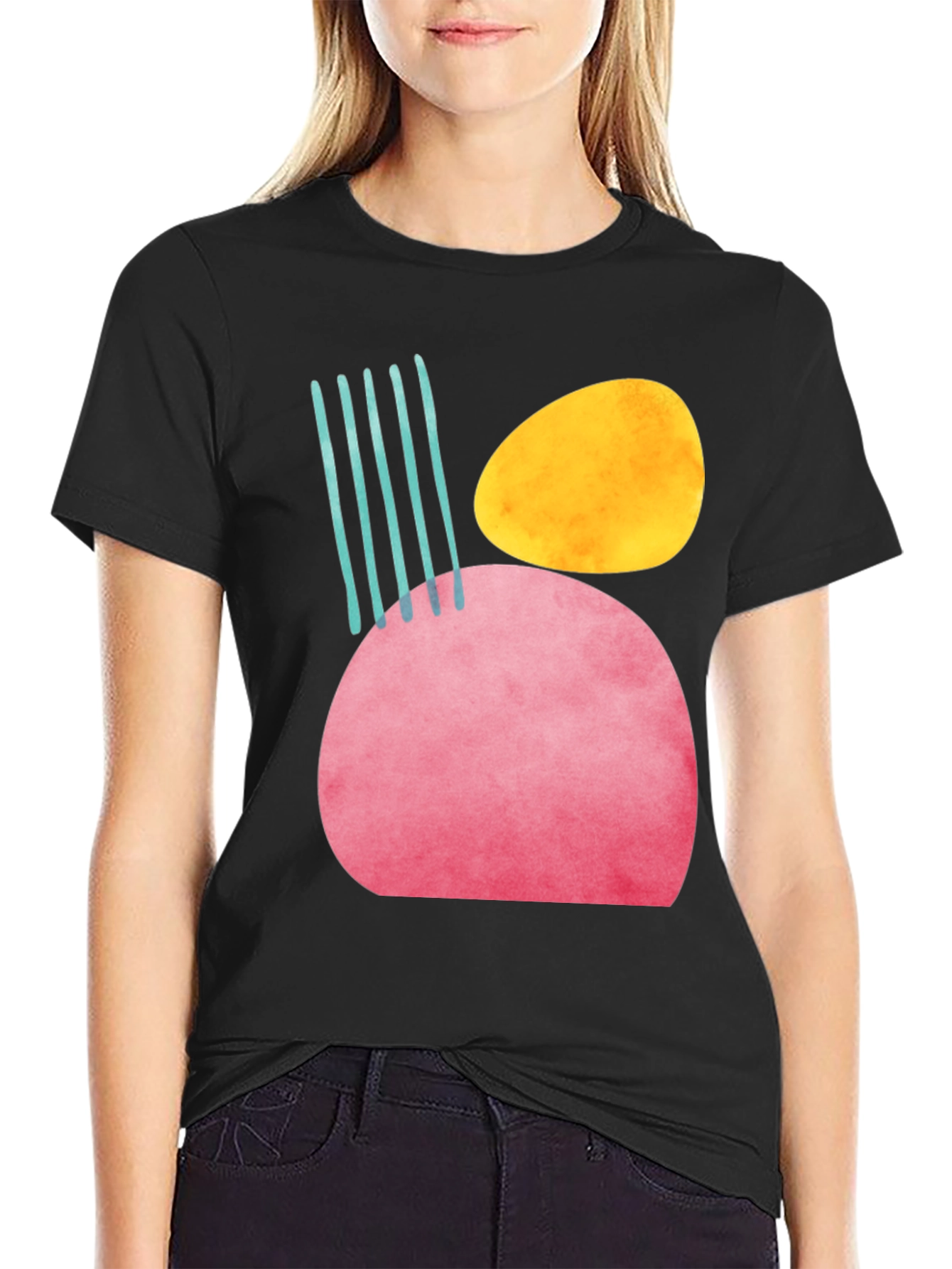 Abstract Shapes Graphic T-Shirt - Modern Art Tee