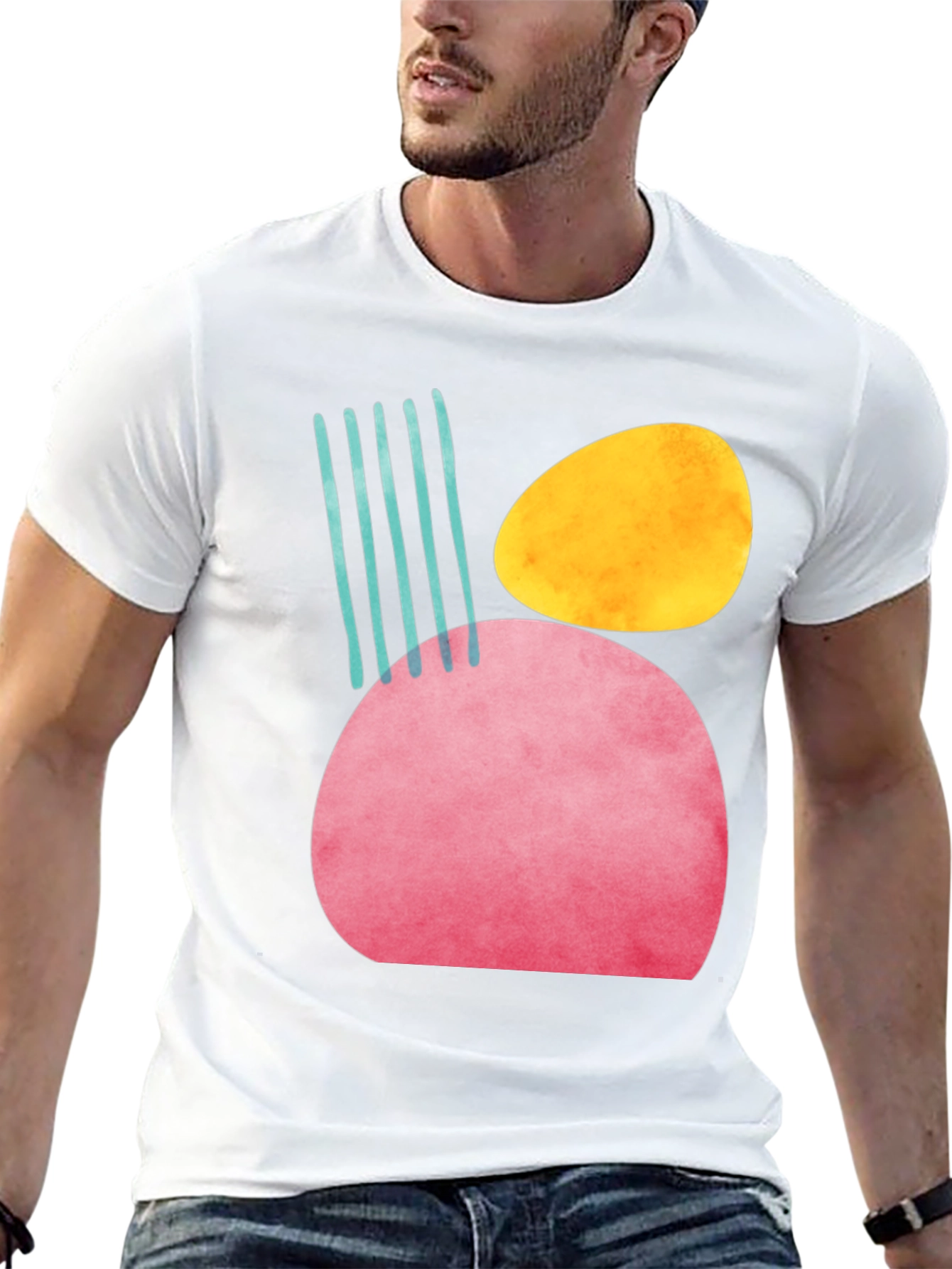 Abstract Shapes Graphic T-Shirt - Modern Art Tee