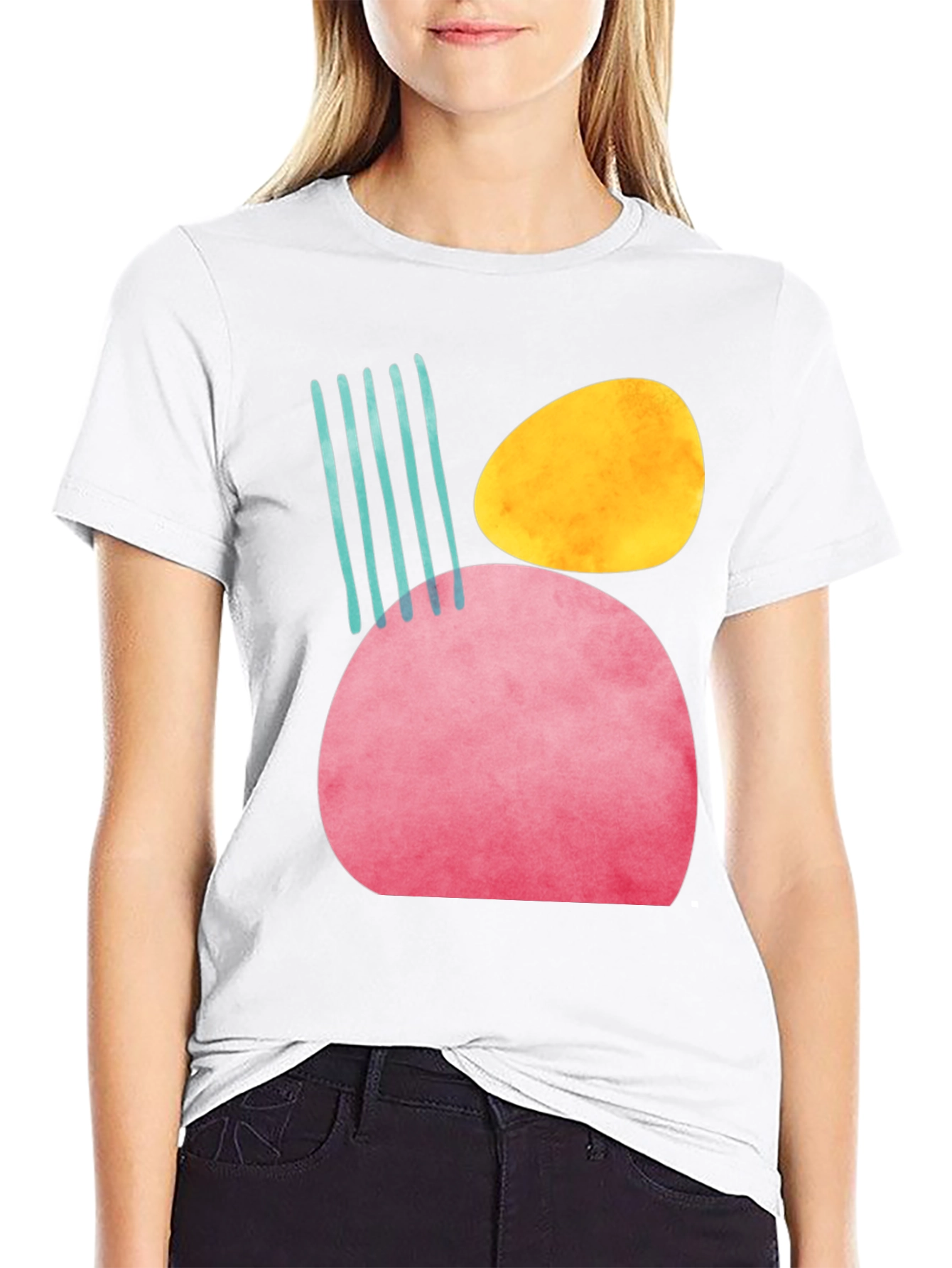 Abstract Shapes Graphic T-Shirt - Modern Art Tee