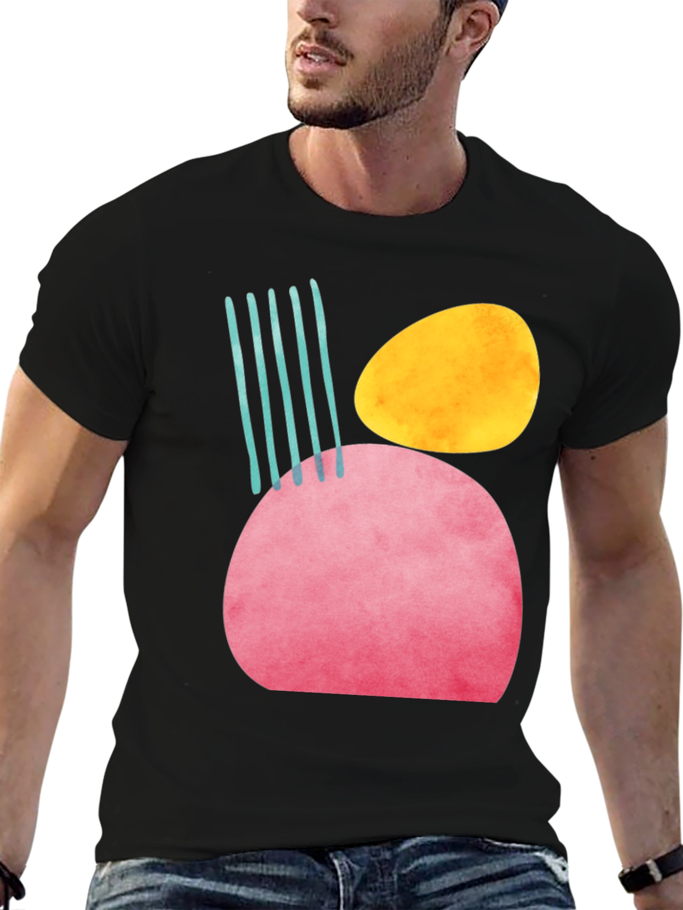 Abstract Shapes Graphic T-Shirt - Modern Art Tee