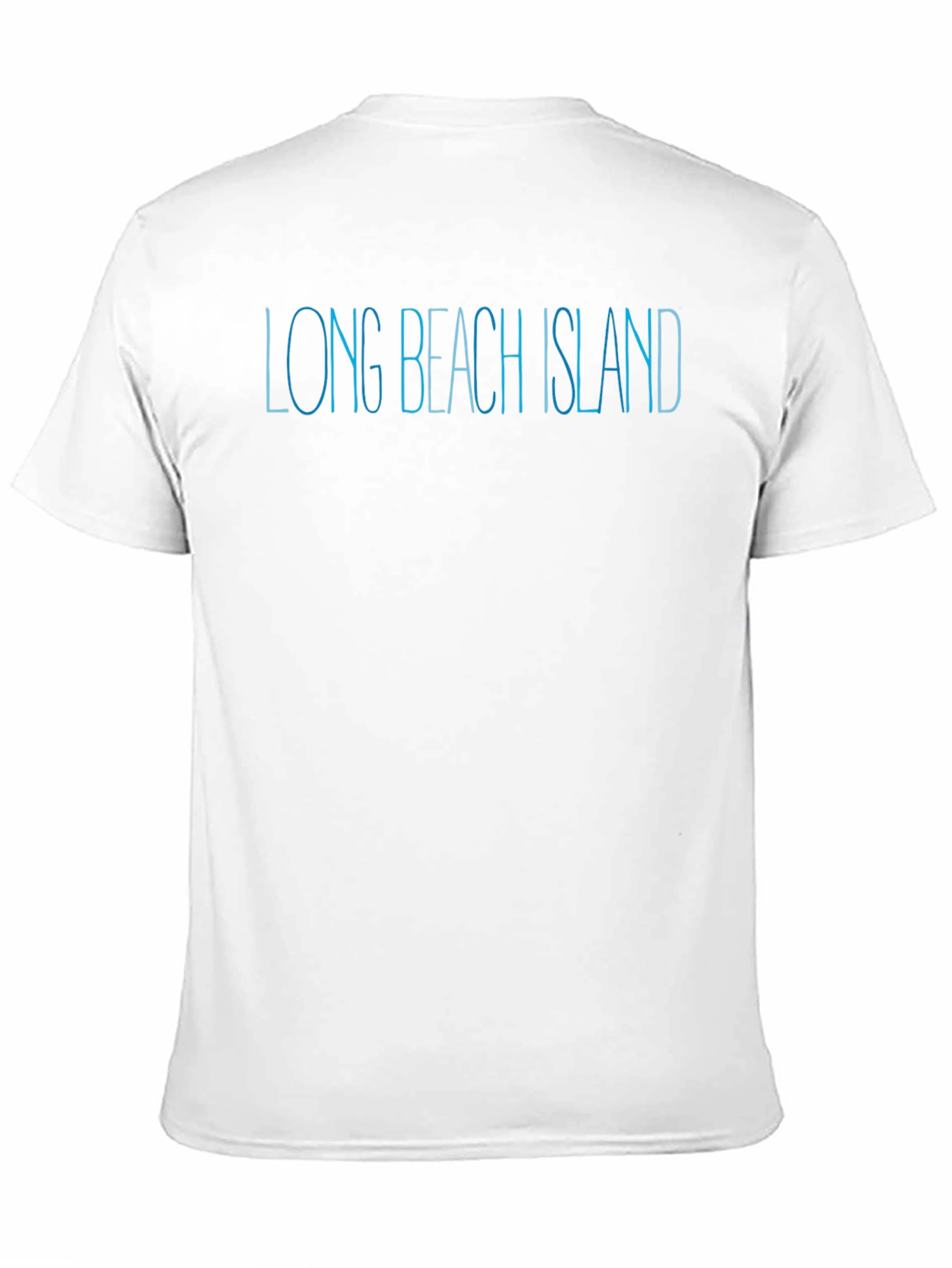 Long Beach Island Text Black T-Shirt