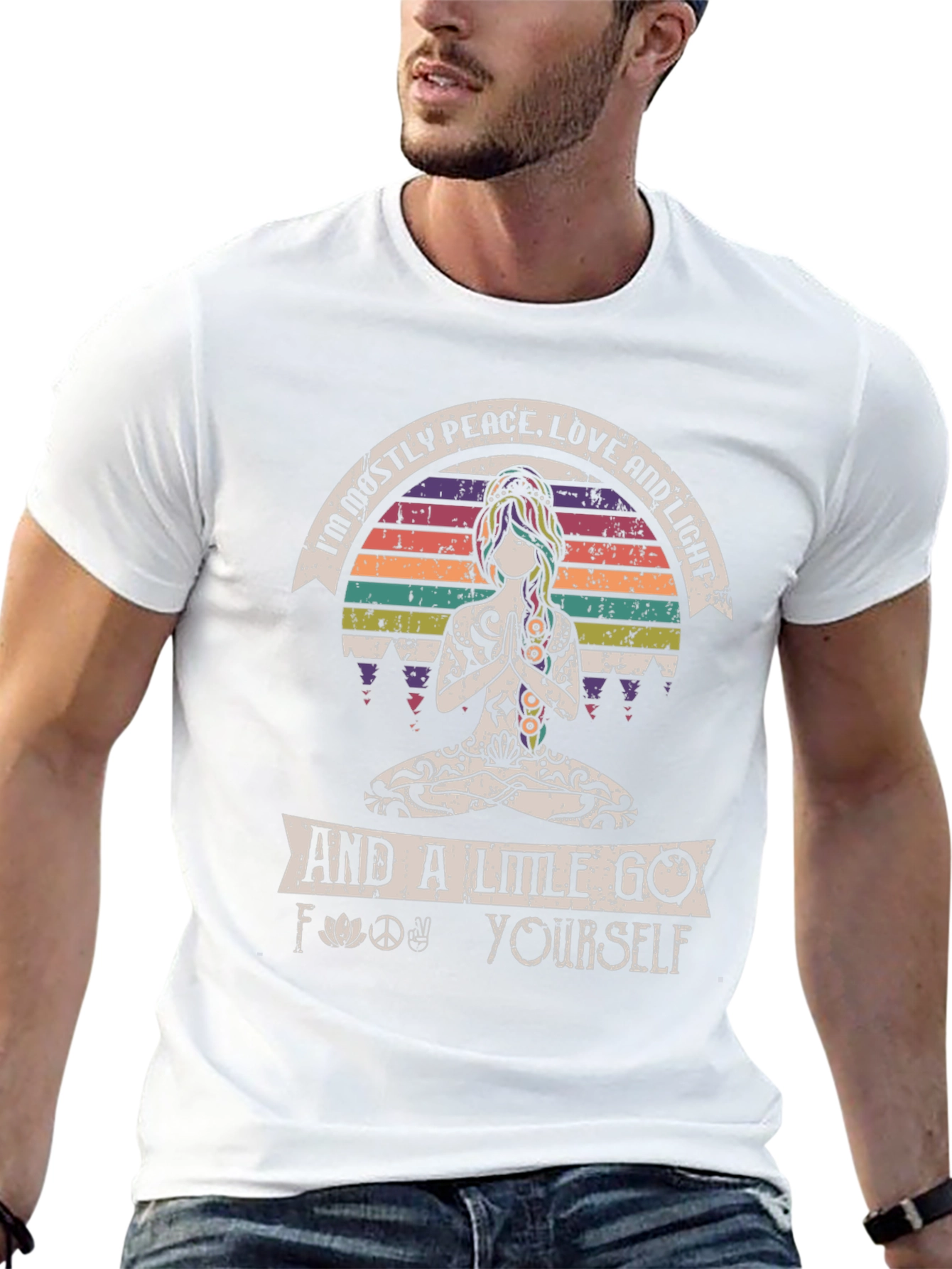Peace Love and Light Graphic T-Shirt - Relaxed Fit