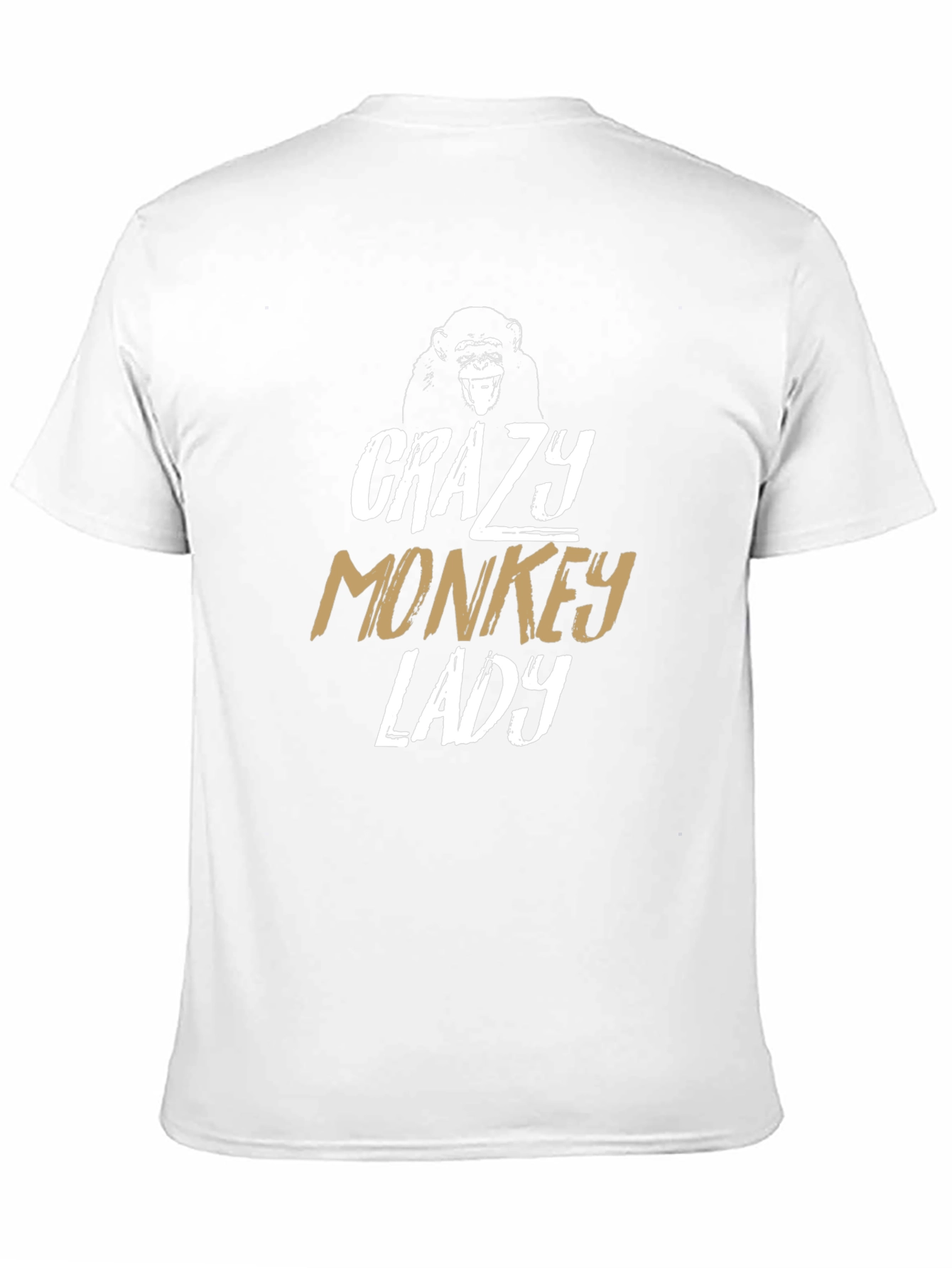 Crazy Monkey Lady Graphic Tee - Unique Design