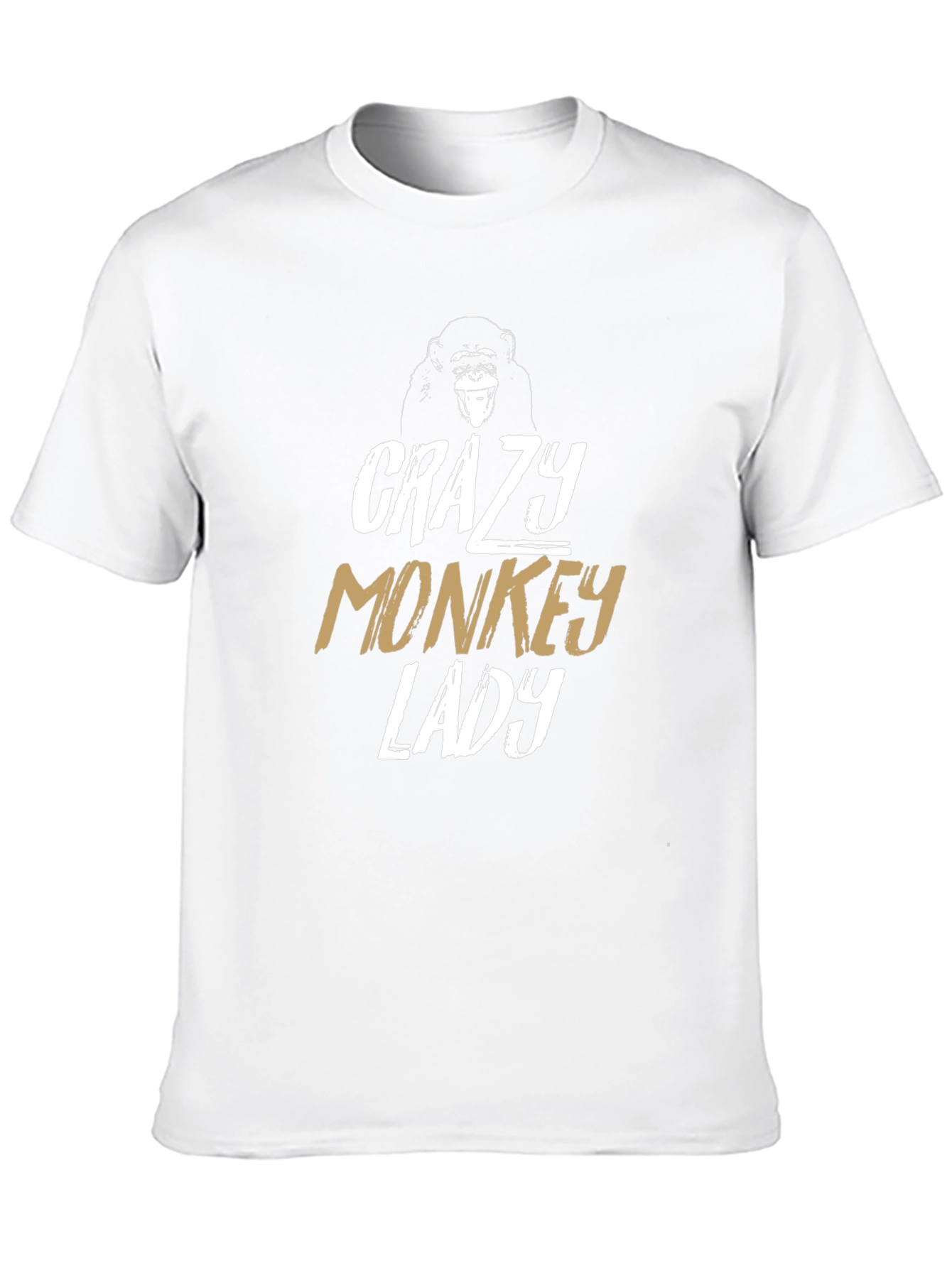 Crazy Monkey Lady Graphic Tee - Unique Design