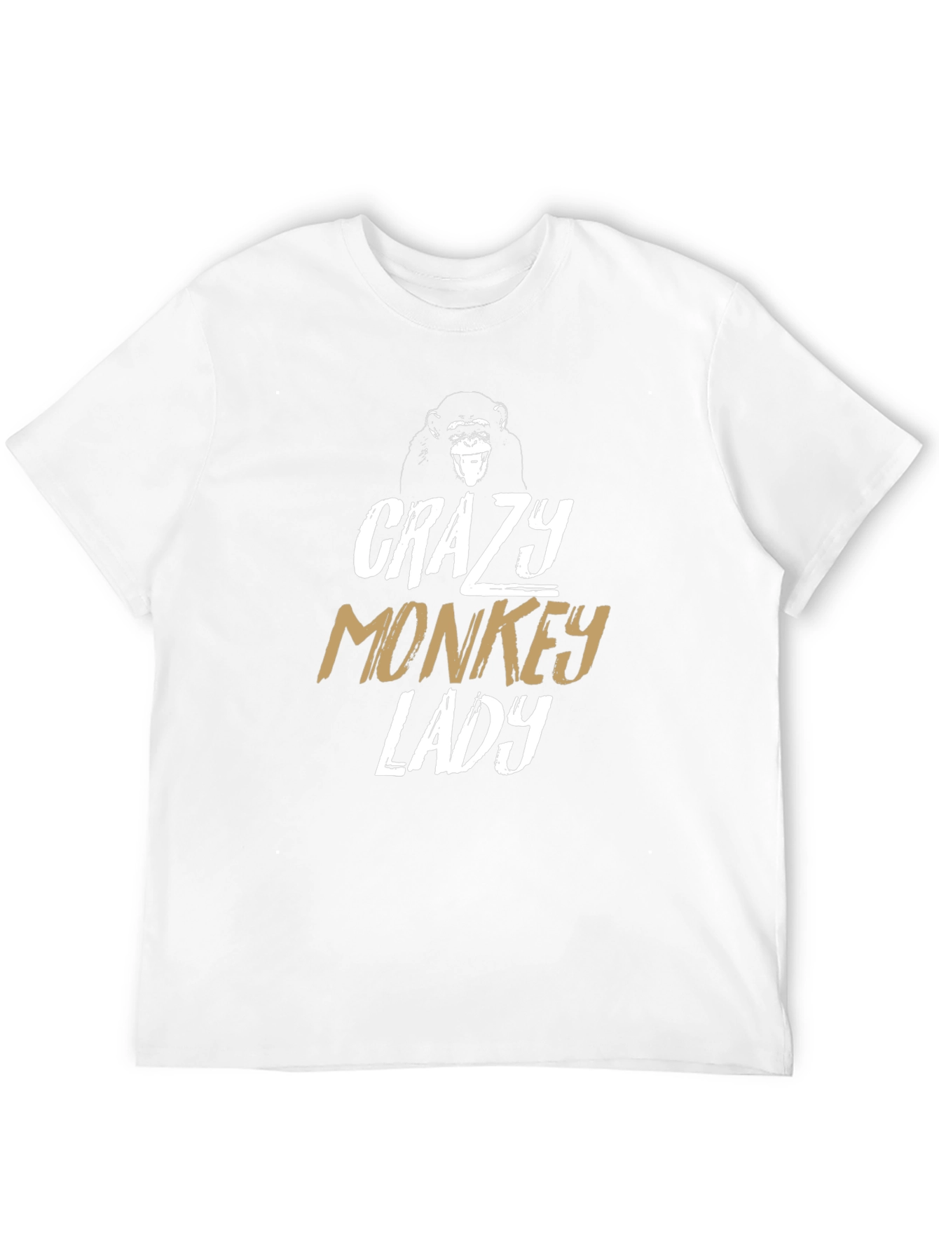 Crazy Monkey Lady Graphic Tee - Unique Design