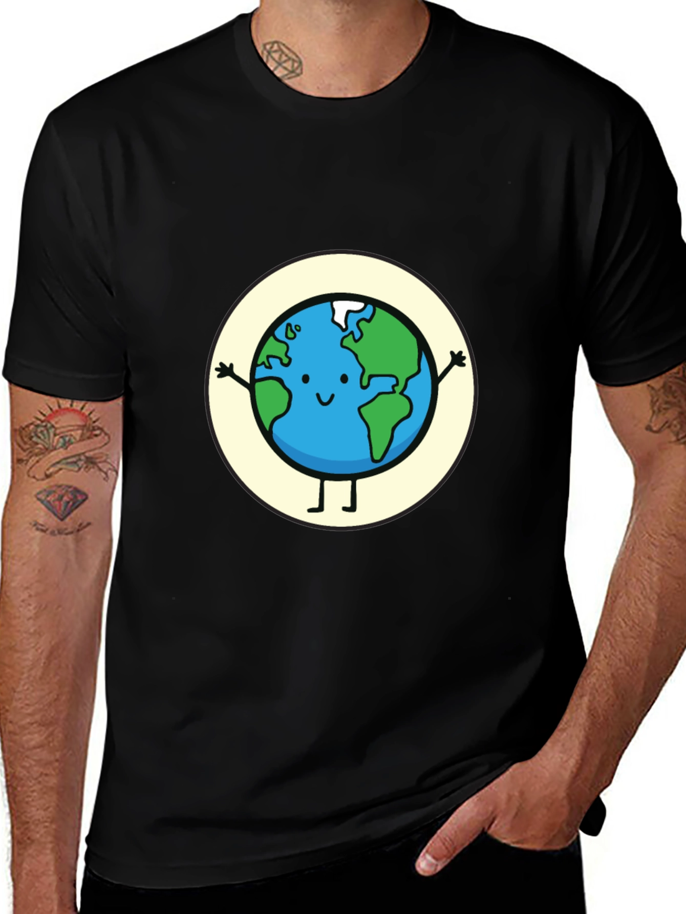 Earth Graphic Tee - Cute Planet T-Shirt