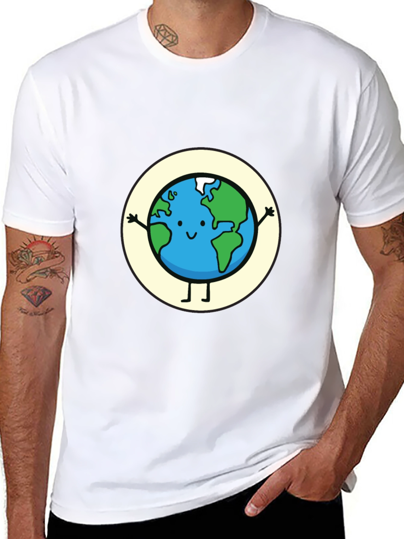 Earth Graphic Tee - Cute Planet T-Shirt