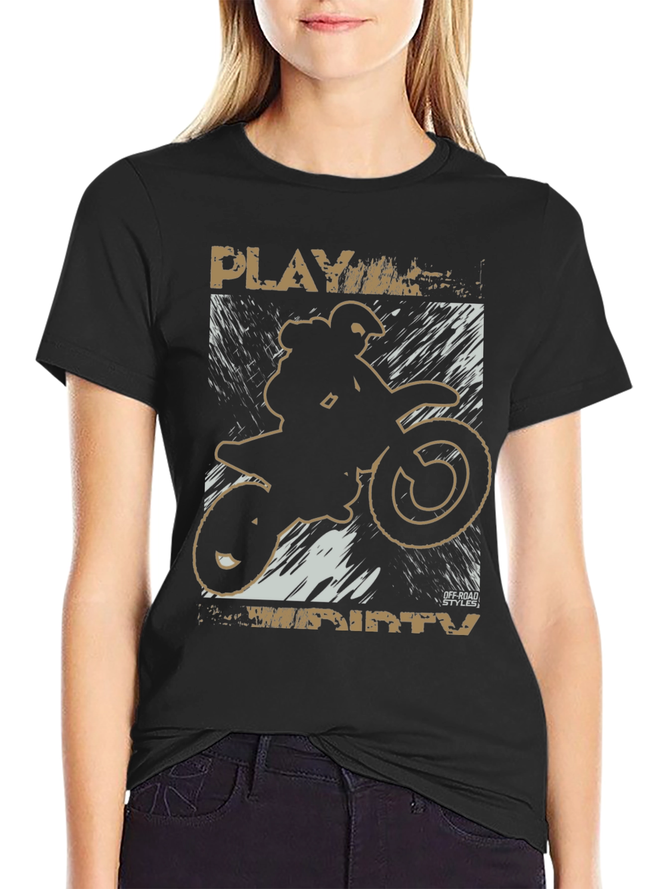 Play Dirty Motocross Graphic Tee - Black