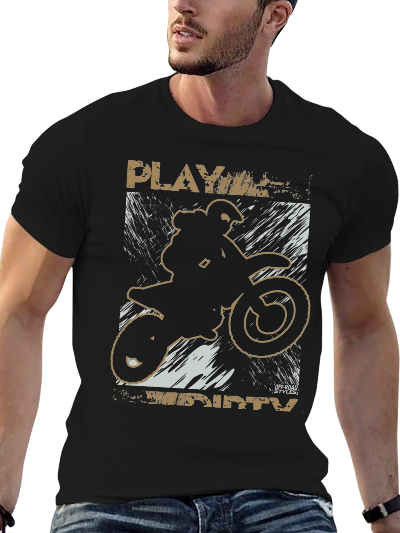 Play Dirty Motocross Graphic Tee - Black