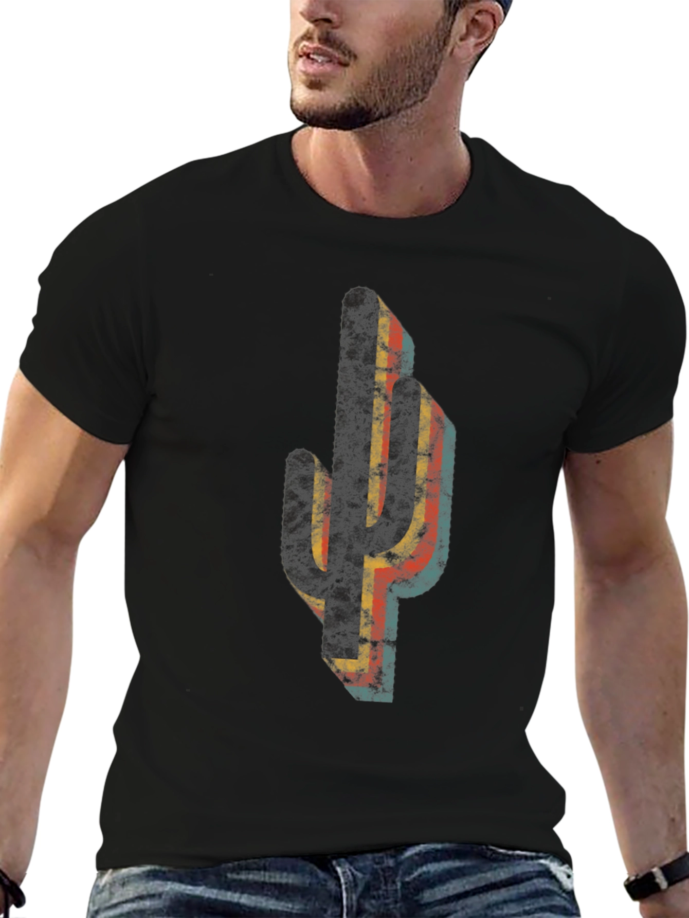 Retro Cactus Graphic Tee - Desert Vibes
