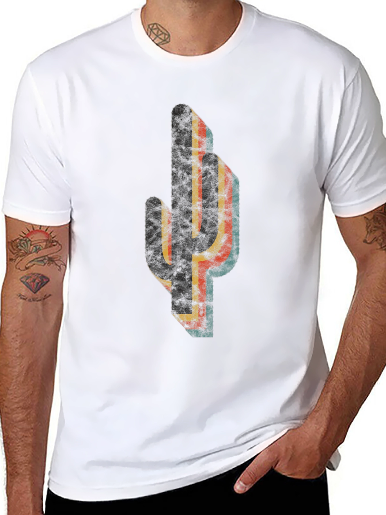 Retro Cactus Graphic Tee - Desert Vibes