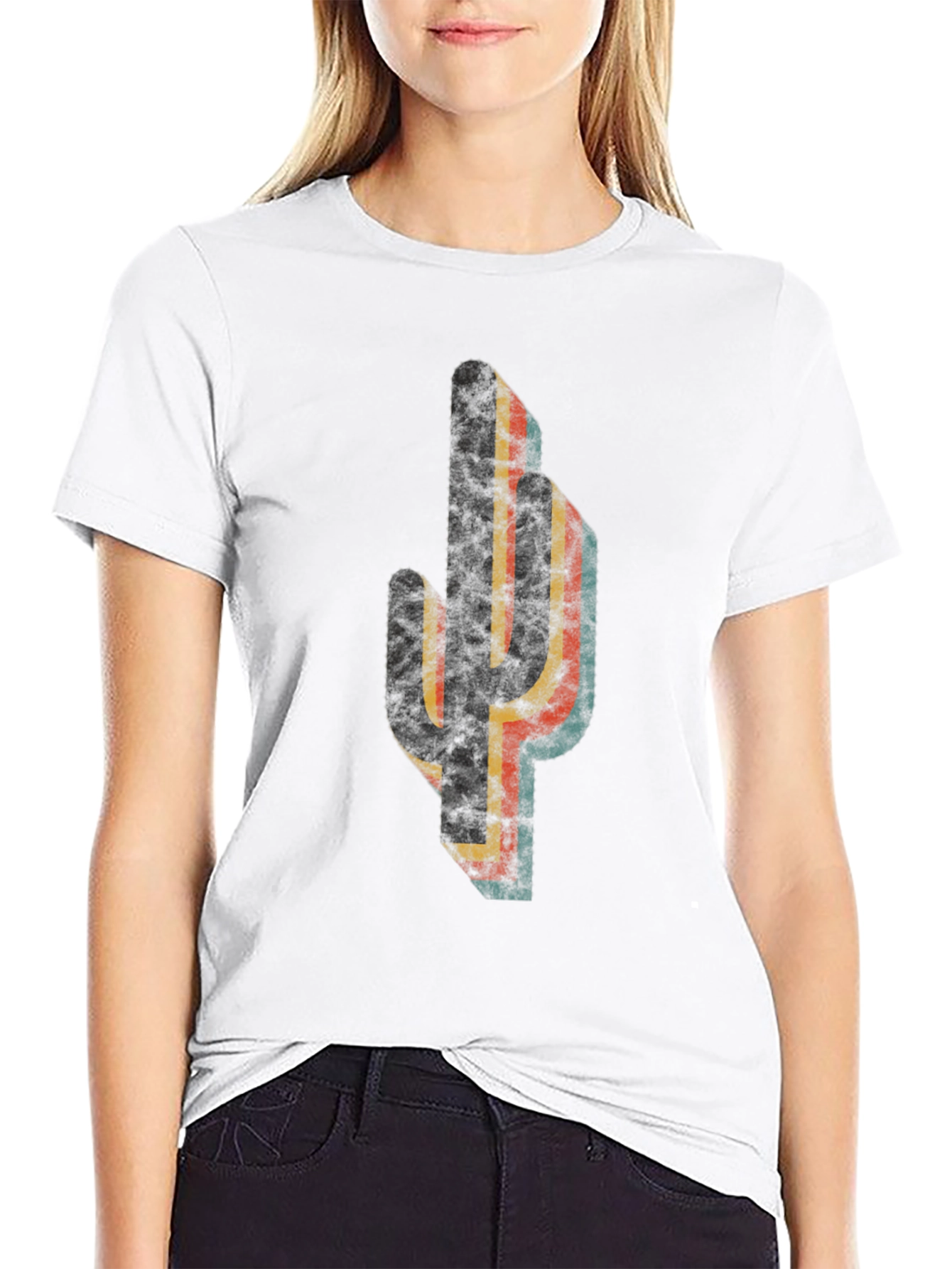 Retro Cactus Graphic Tee - Desert Vibes