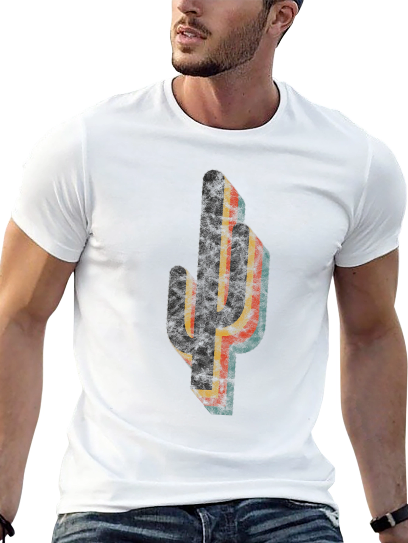 Retro Cactus Graphic Tee - Desert Vibes