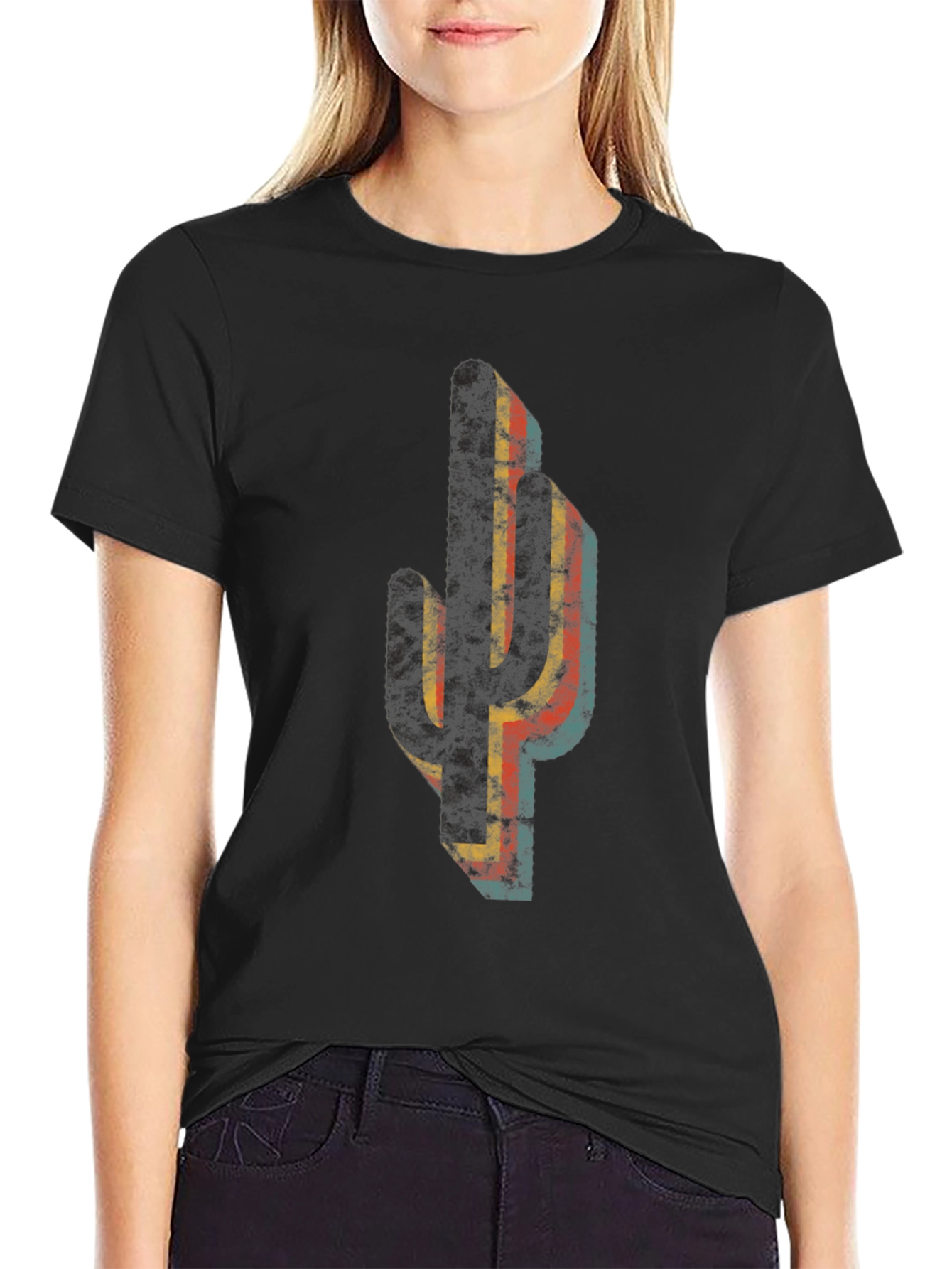 Retro Cactus Graphic Tee - Desert Vibes