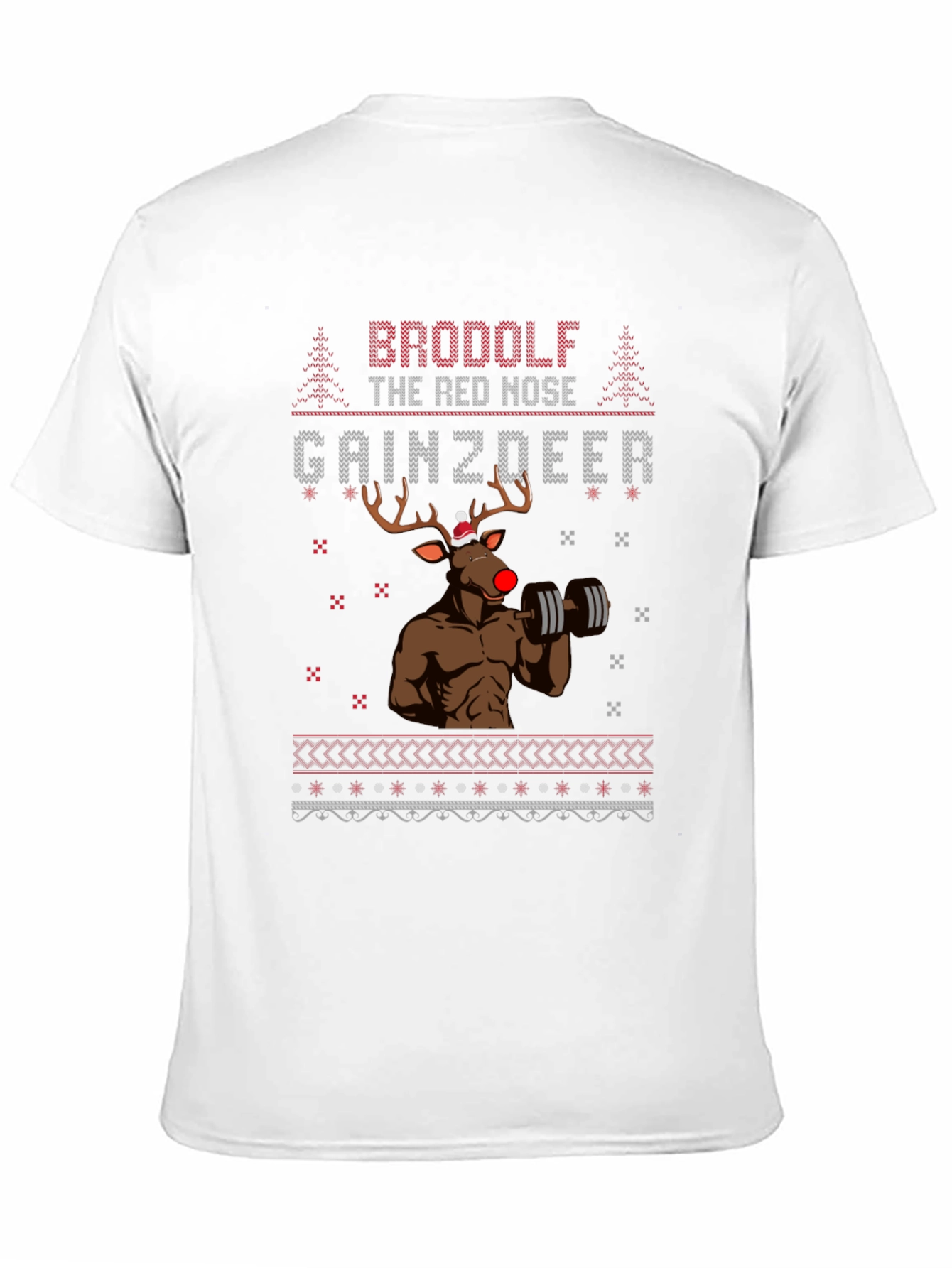 BroDolf Gainzdeer Christmas Black T-Shirt