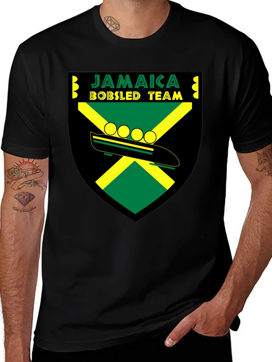 Jamaica Bobsled Team Graphic Tee - Cool Retro Design